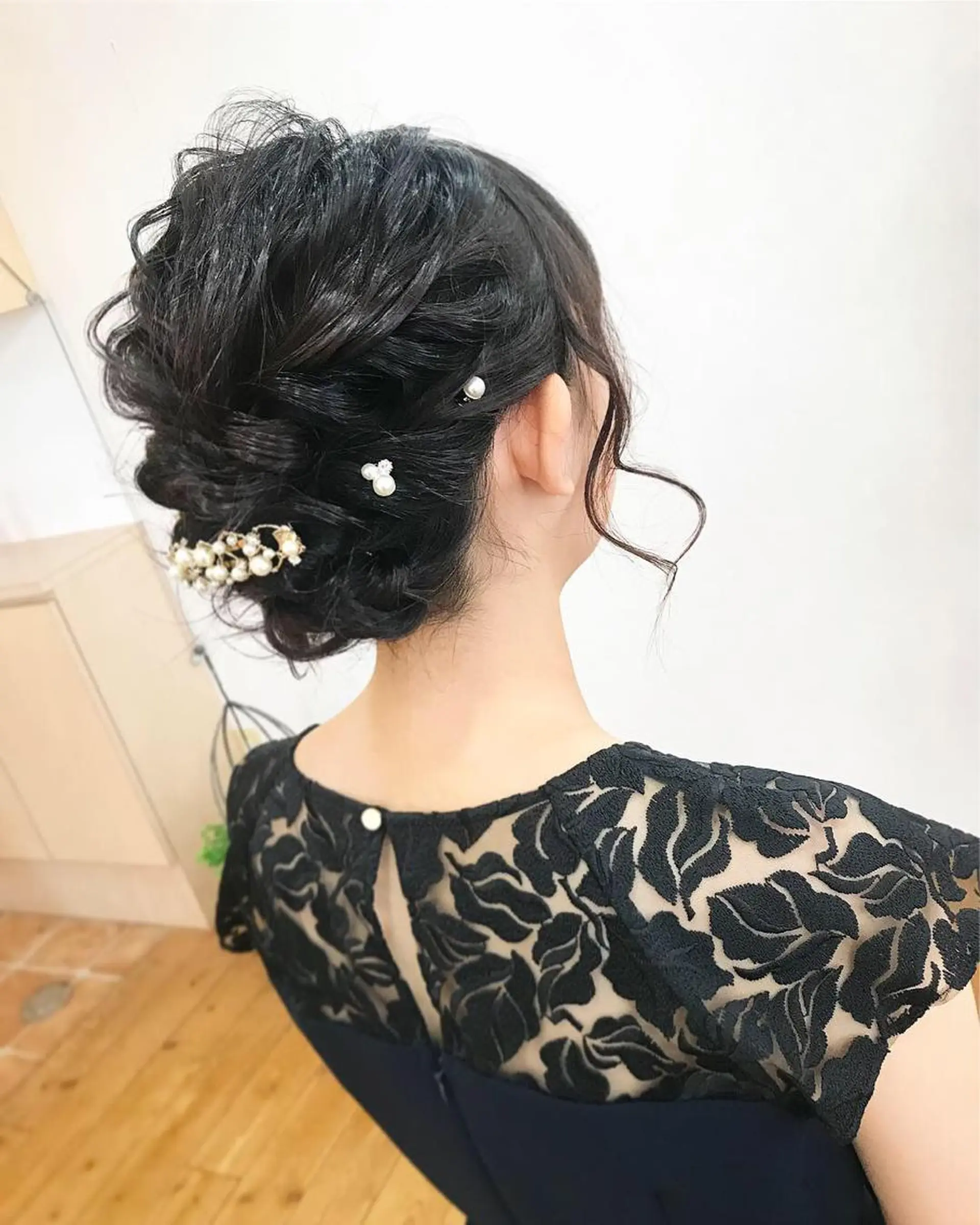 ミディアム ヘアアレンジ ヘアセット 荒木 ひろかのヘアスタイル