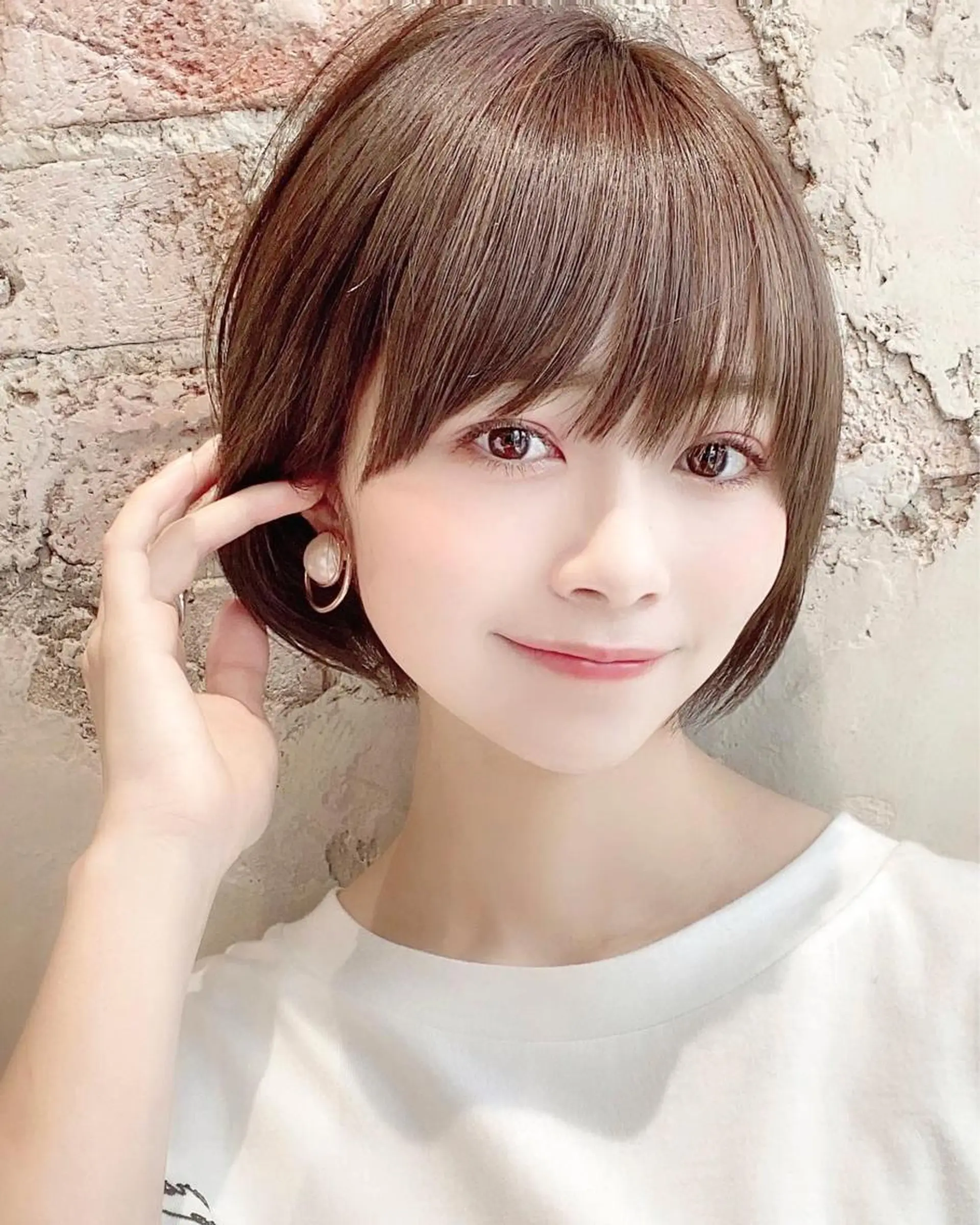 ショート ショートボブ 丸みショート ボブ ショートヘア On所属・新宿　ショート・ボブ カットモデル募集のヘアスタイル