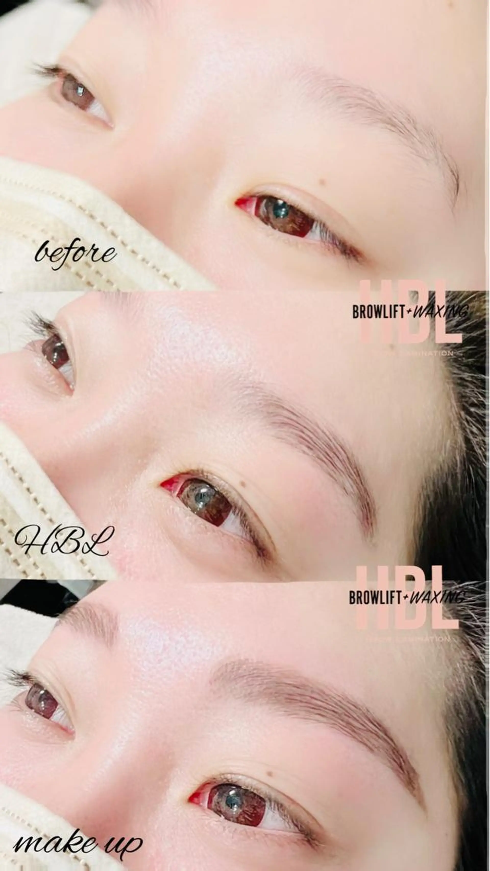 アイブロウ 眉カラー ハリウッドブロウリフト 眉毛ワックス脱毛 ワックス脱毛 その他(アイブロウ) eyelash presh yukaのマツエク・マツパデザイン