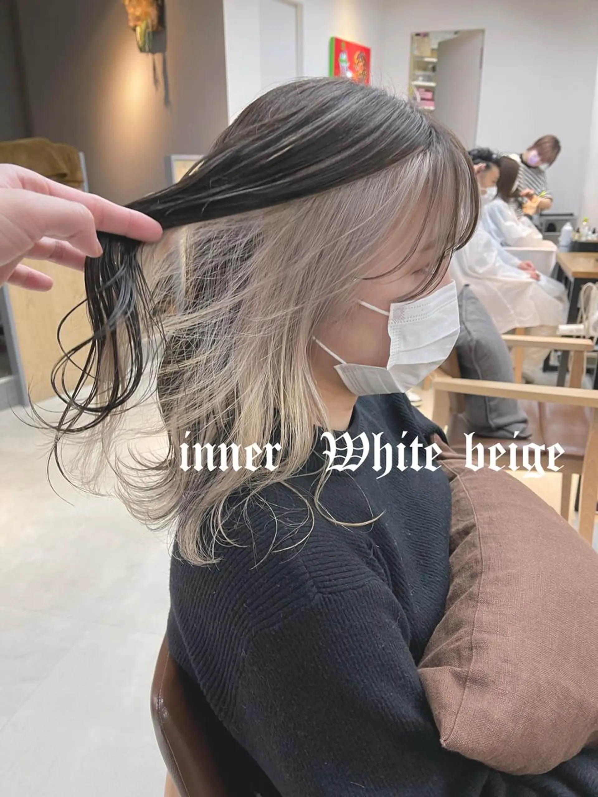 セミロング カラー インナーカラー ヘアカラー mee.urawa所属・似合わせショート×透 明感/やじまたかしのヘアスタイル