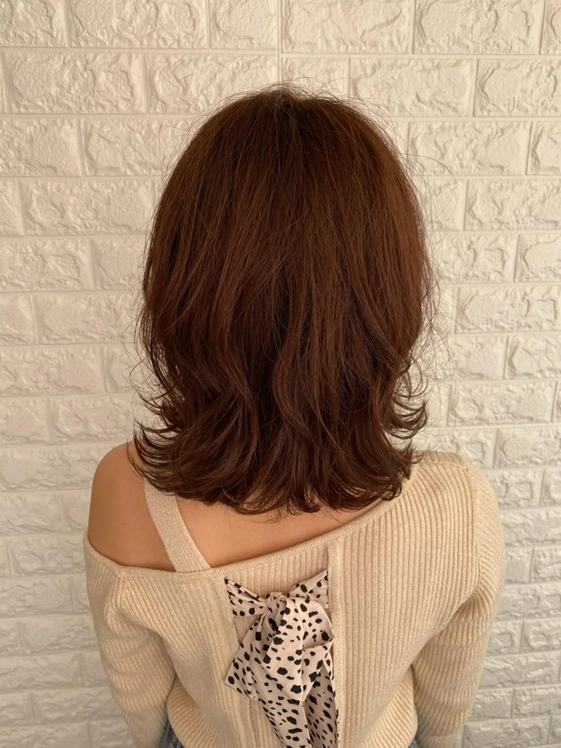セミロング カラー ピンクカラー 外ハネヘア カット ヘアカラー トリートメント 金沢 広美のヘアスタイル