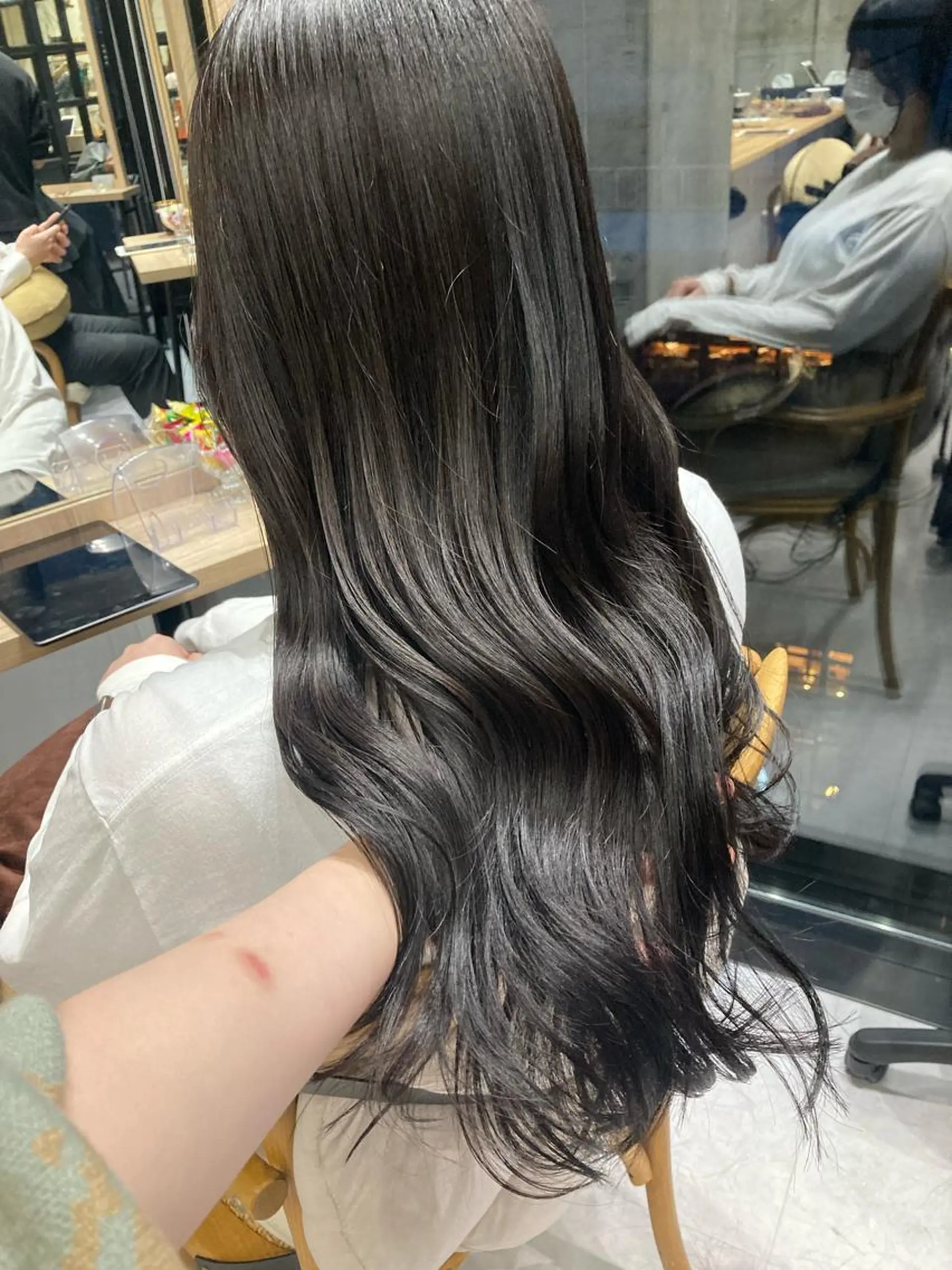 ロング ヘアカラー トリートメント ✨色持ちの良い艶 カラー✨蟹江真世のヘアスタイル