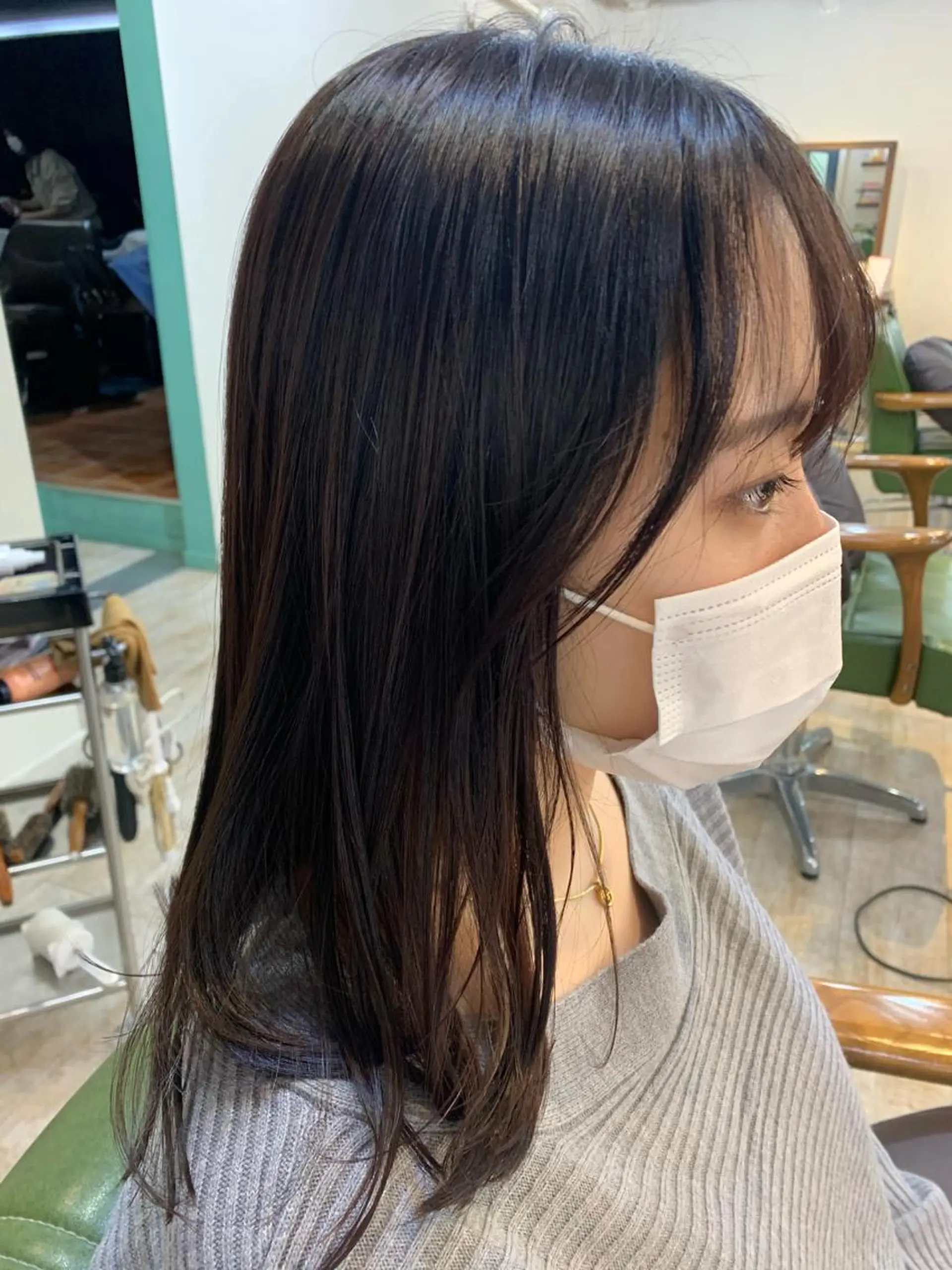 セミロング レイヤーカット カット トリートメント 藤間 帆乃夏（とうまほのかのヘアスタイル
