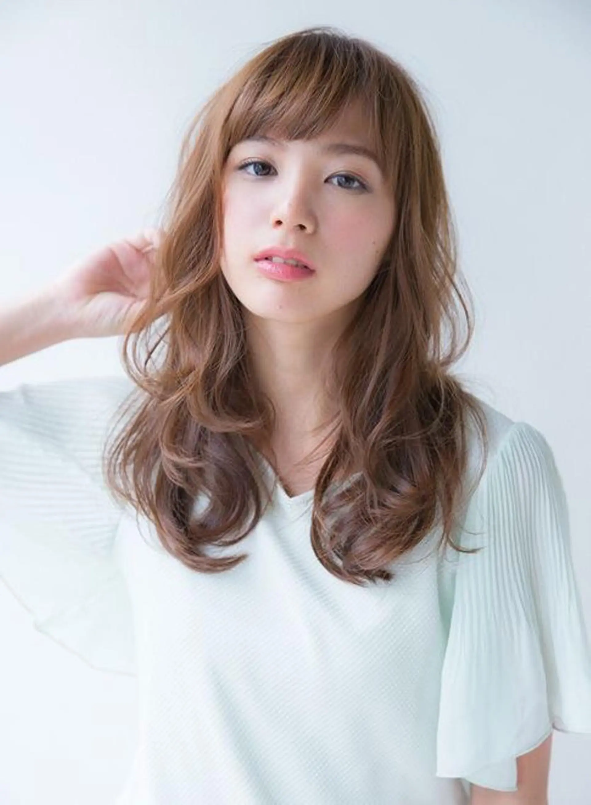 セミロング カラー パーマ セミロングパーマ デジタルパーマ 横野 孝志のヘアスタイル