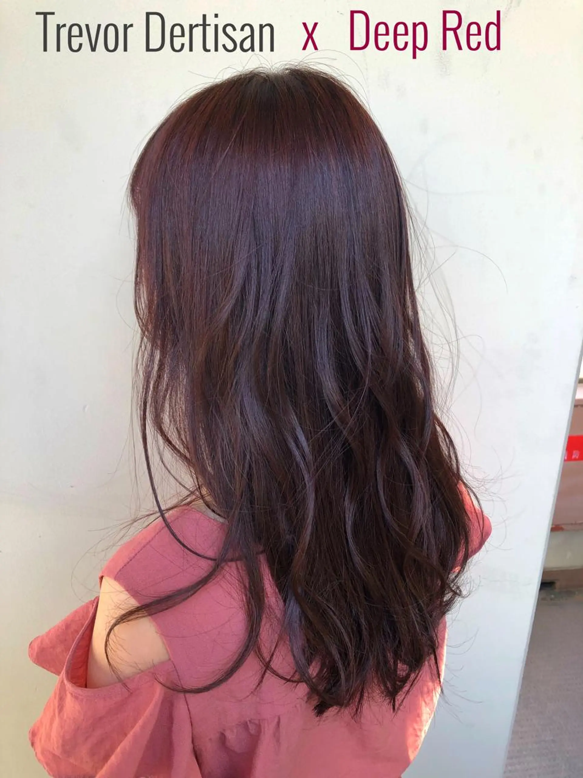 ミディアム カラー ブリーチ ブリーチなしカラー パープルカラー レッドカラー カット ヘアカラー トリートメント 森田 一平のヘアスタイル