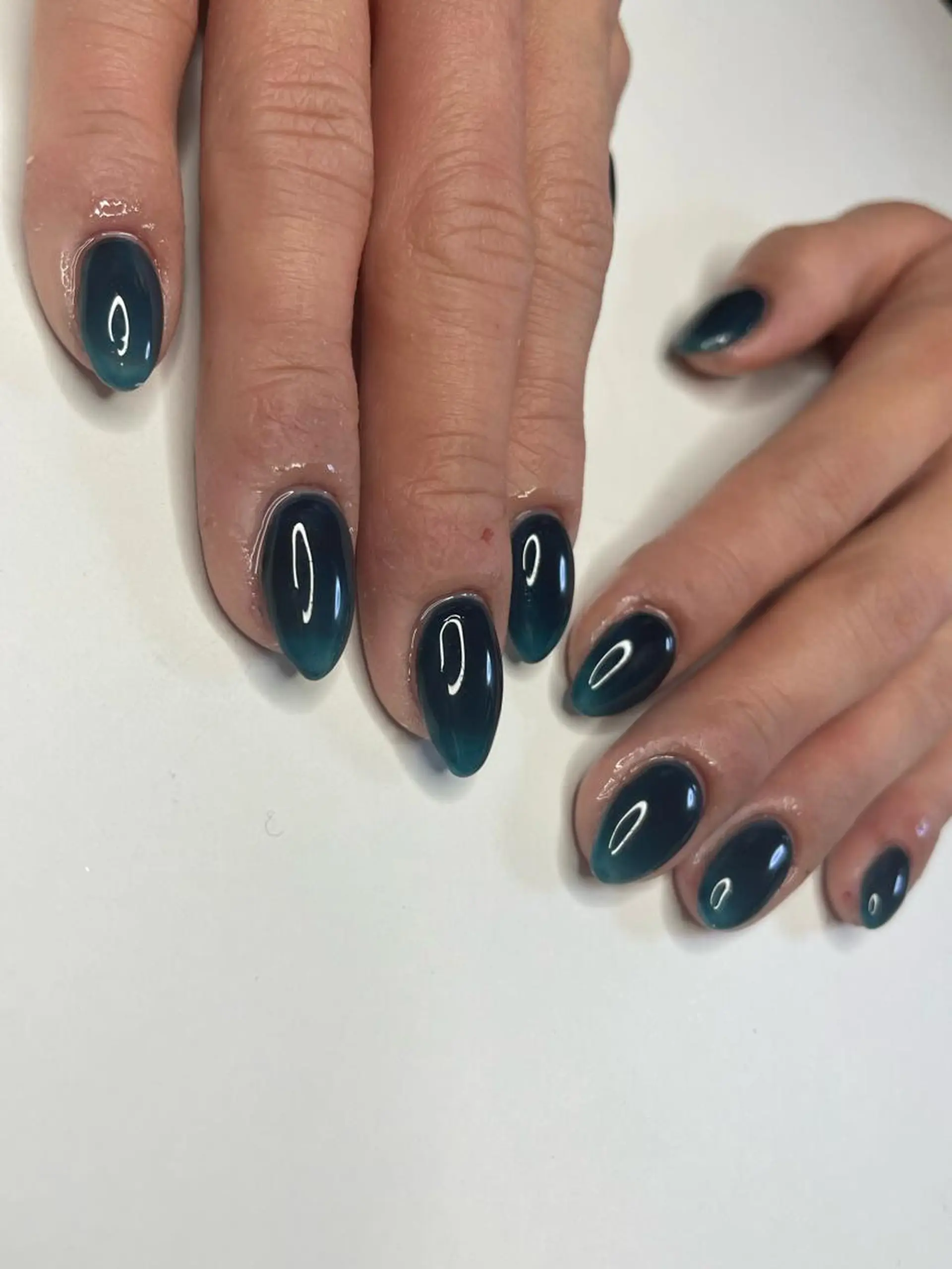 ネイル フラッシュネイル 氷ネイル・うるうるネイル ロングネイル マグネットネイル ニュアンスネイル Ri-e's nailのネイルデザイン