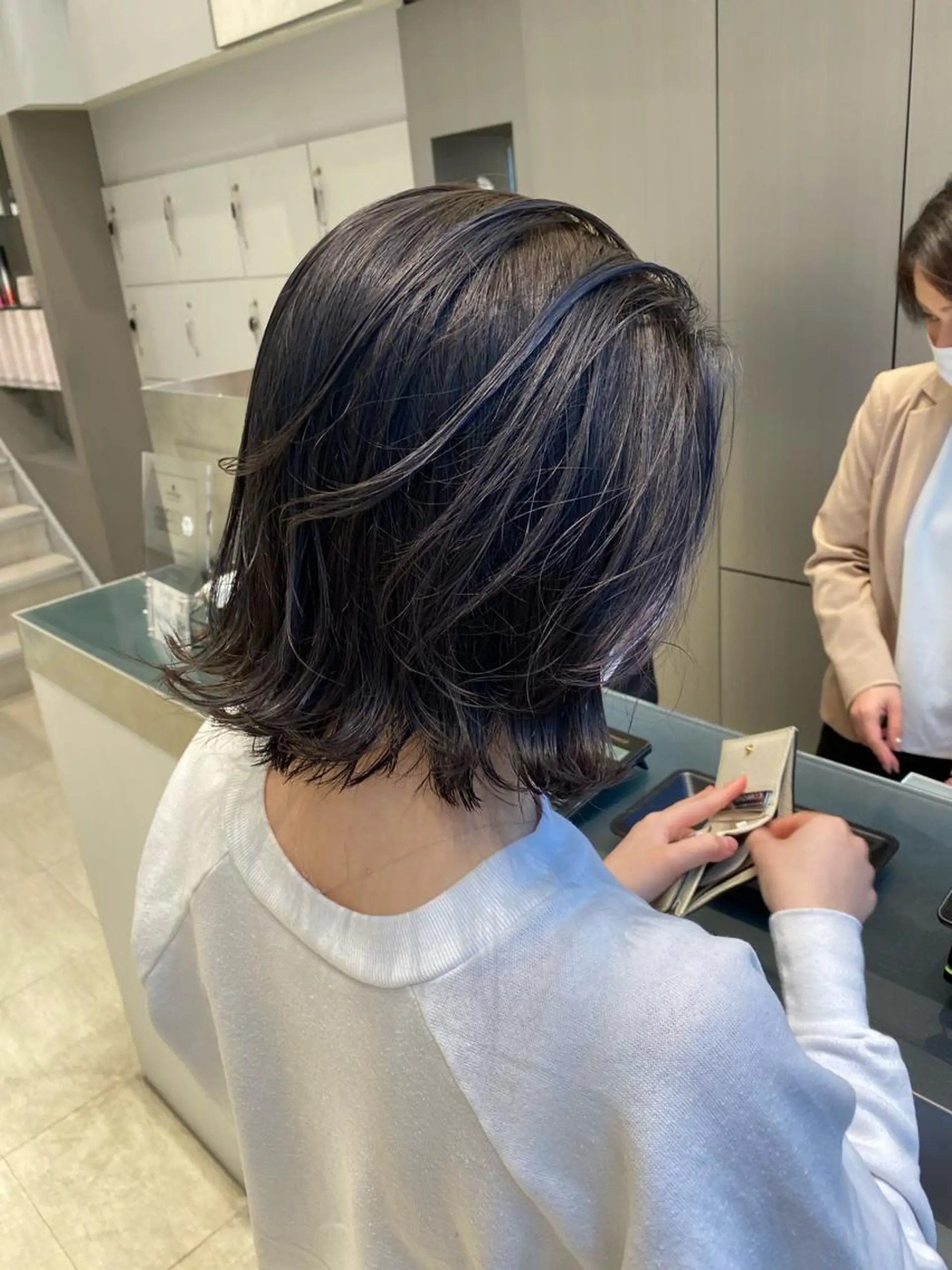 ショート カラー バレイヤージュ ラベンダーカラー ボブ レイヤーカット Kou所属・💜髪質改善美髪💜 星野清光のヘアスタイル