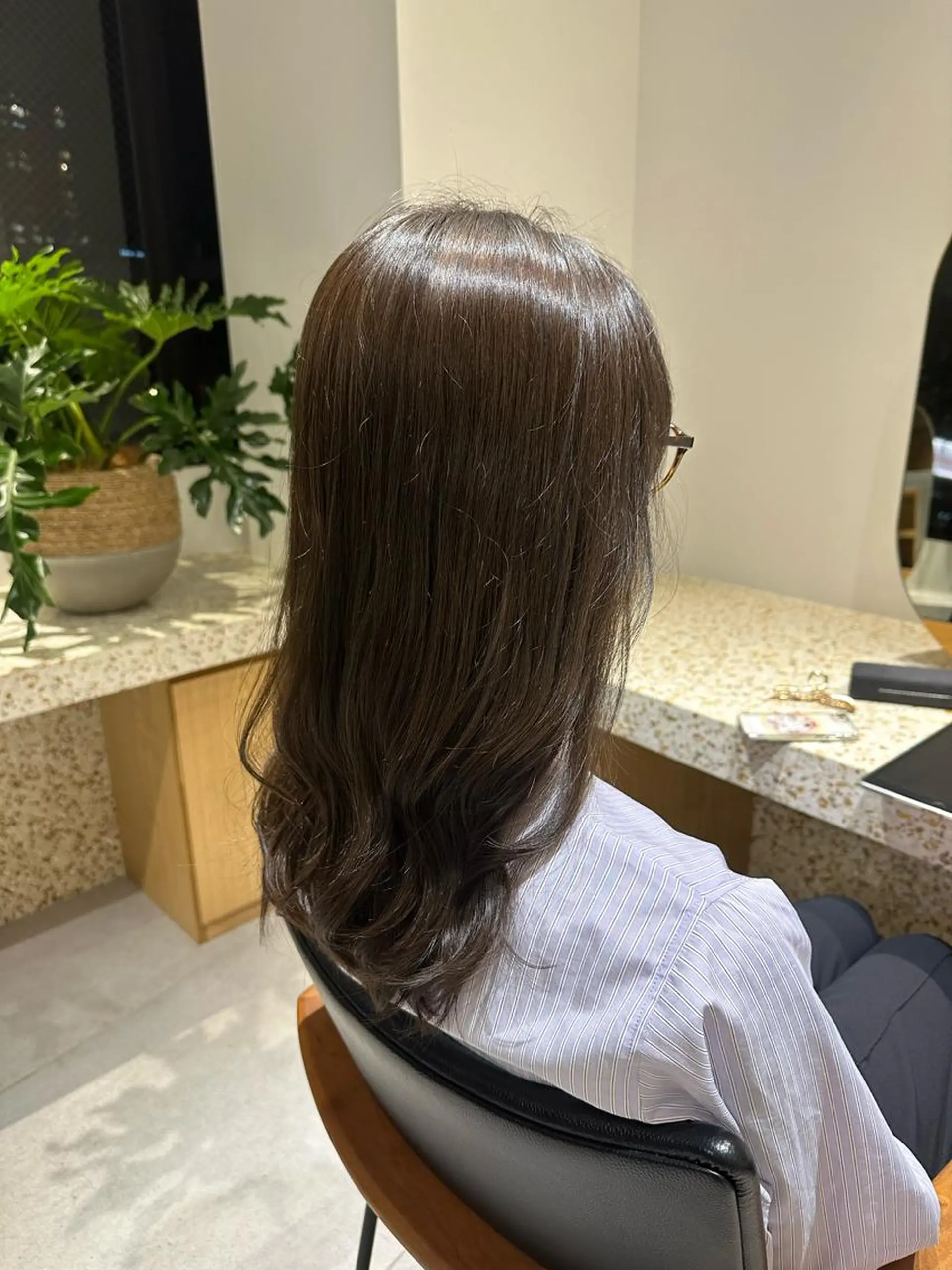 カラー アッシュ ミント 和田 あおいのヘアスタイル