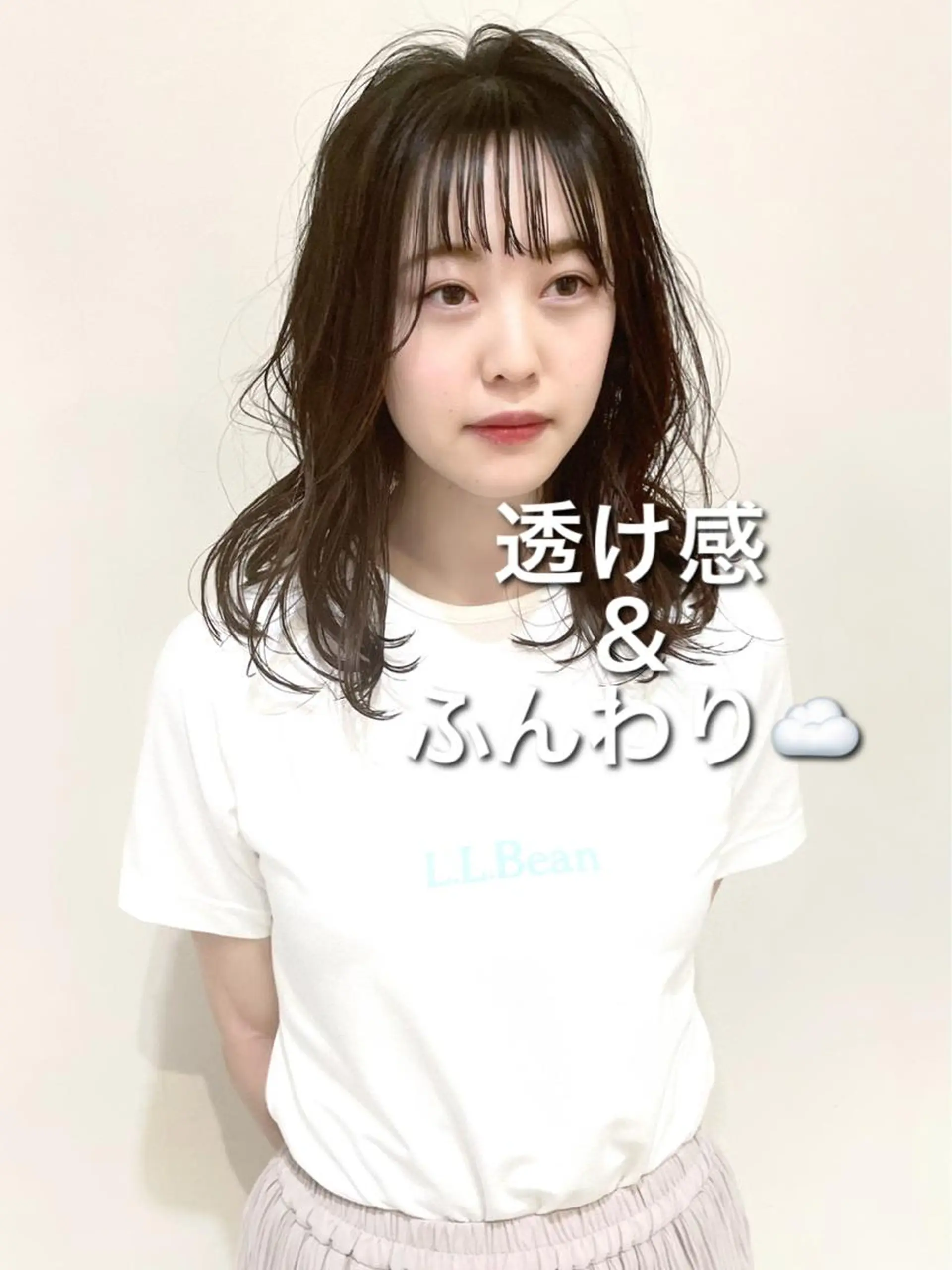 セミロング カラー 透明感カラー レイヤー＆ブリーチ 職人✂︎藤澤一成😊のヘアスタイル