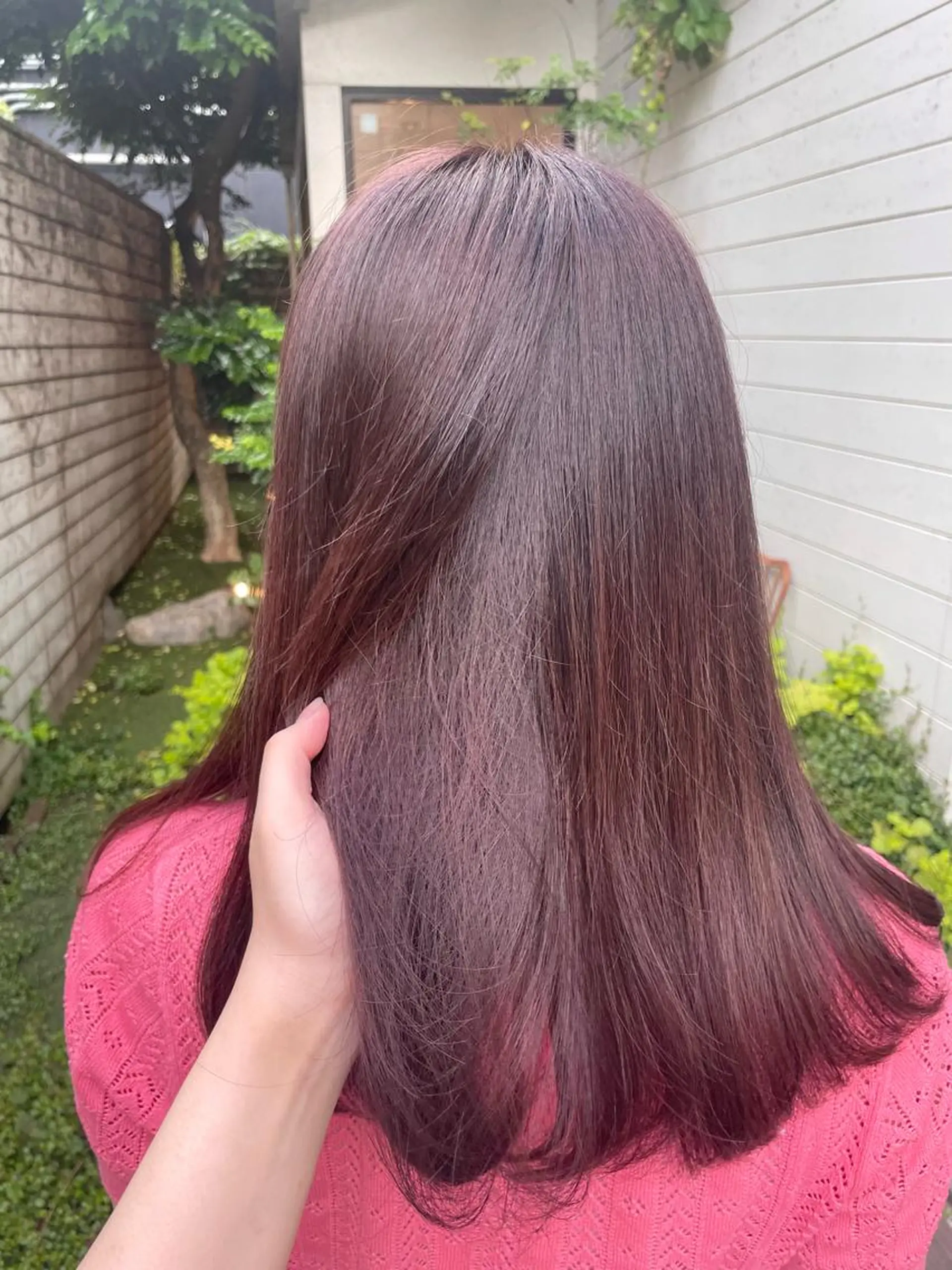 ロング カラー ブリーチ ブラウンカラー 透明感カラー ラベンダーカラー ブリーチなしカラー ヘアカラー ボブ/ショート おおいえひびきのヘアスタイル