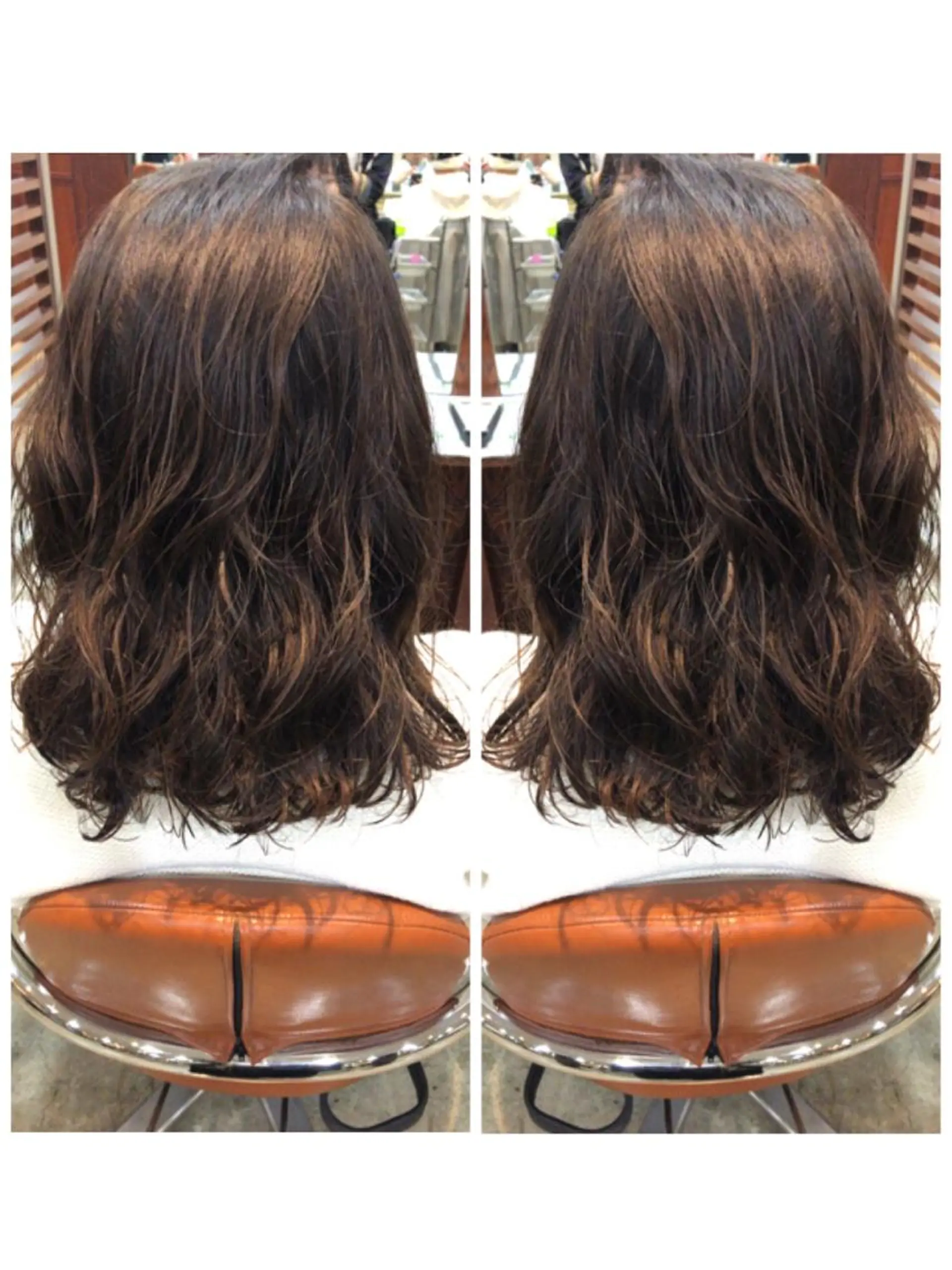セミロング パーマ セミロングパーマ カット パーマ 品田 真里のヘアスタイル