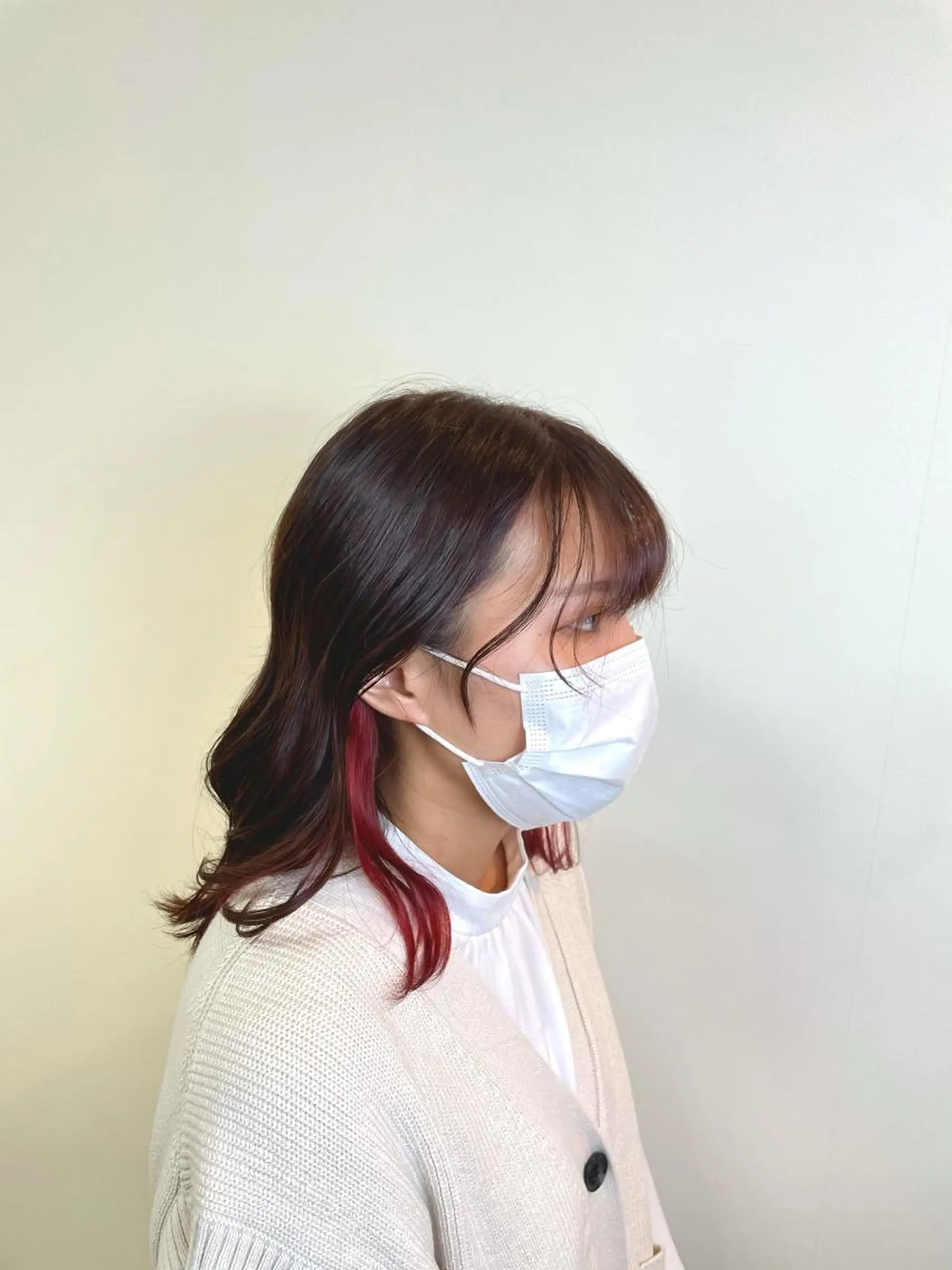 ミディアム カラー パーマ ヘアアレンジ メンズ メンズブリーチ メンズインナーカラー ブリーチ ブラウンカラー チョコレートブラウン Hair make frei所属・メンズ専門美容師 堀井隼のヘアスタイル