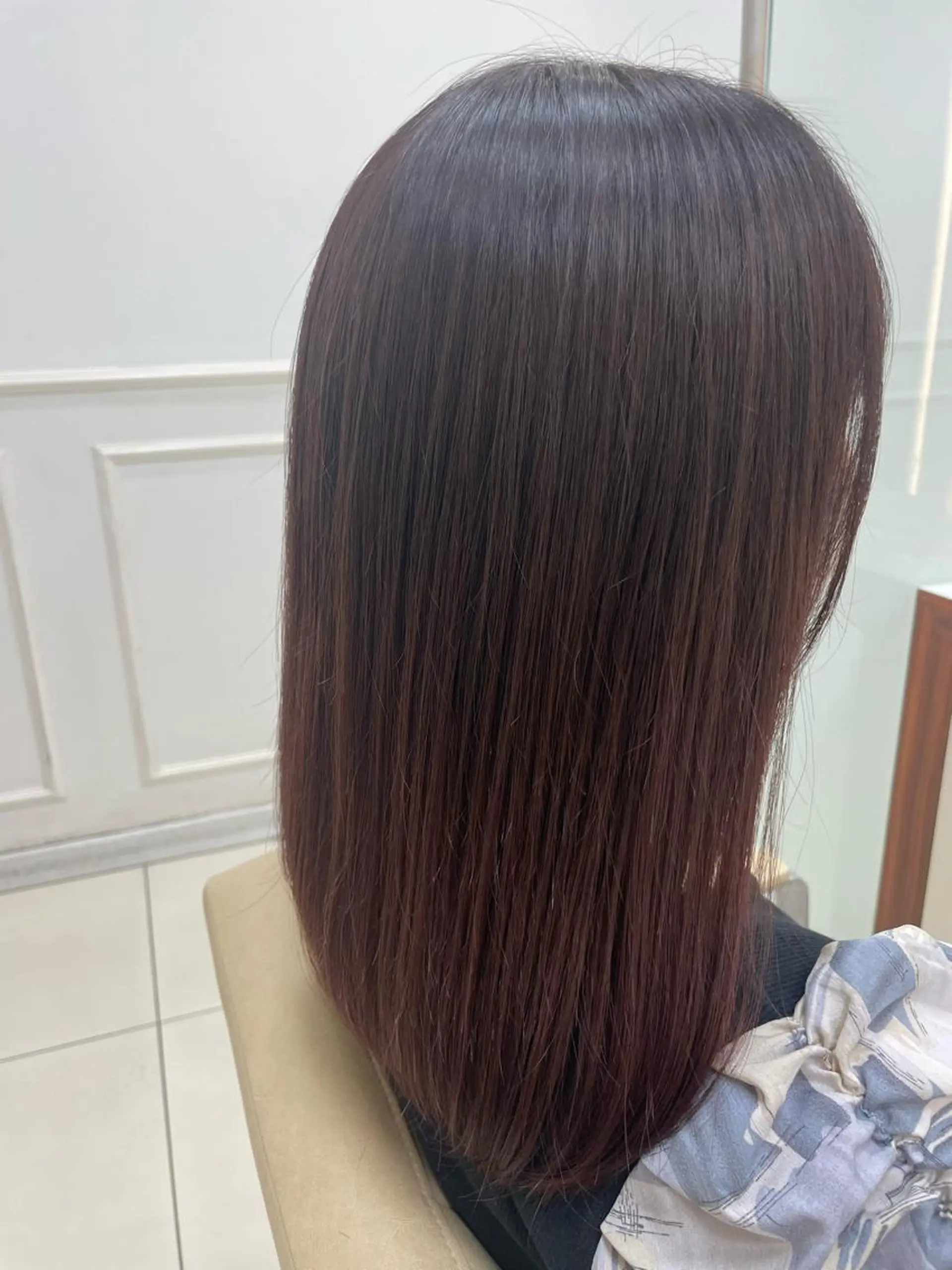 ミディアム ピンクブラウン 暖色🎀ゆるふわ☁️ MOERI 🍒のヘアスタイル