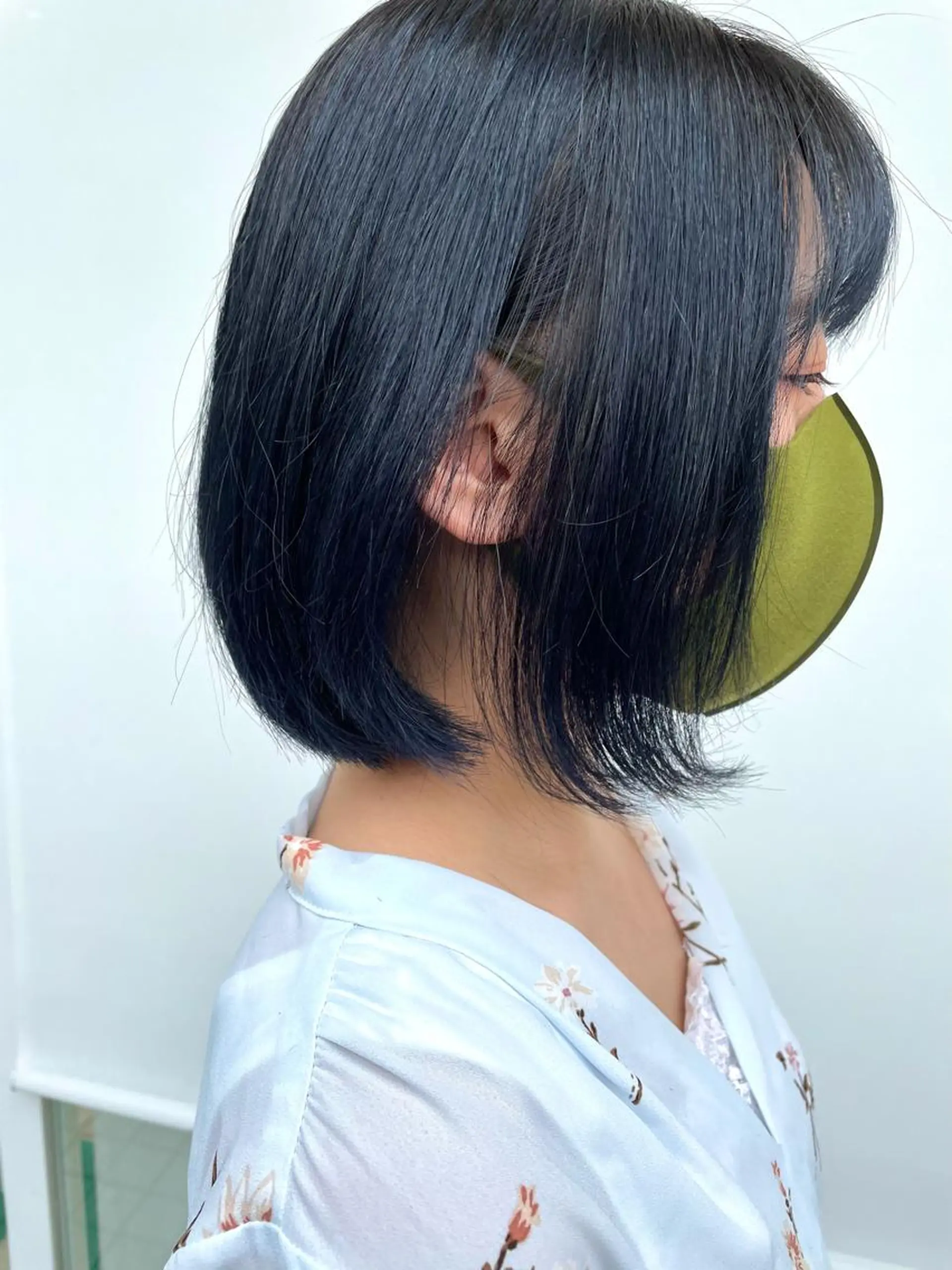 ショート カラー 黒髪 ブルーカラー ブルーブラック 韓国風カラー 韓国風ヘア ナカタケ ユウのヘアスタイル