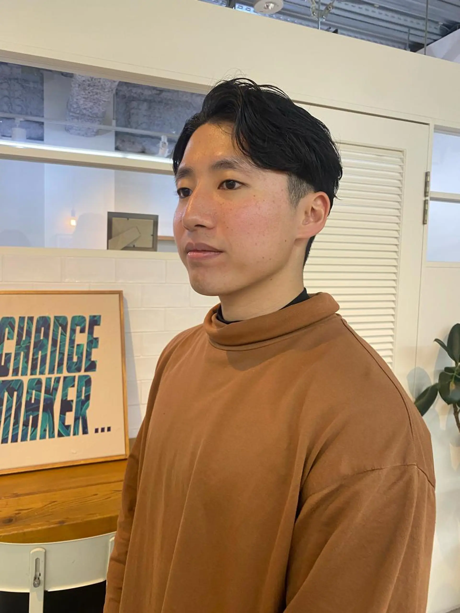 パーマ メンズ カット パーマ yumeka🩶ボブ 暖色/透け感カラーのヘアスタイル