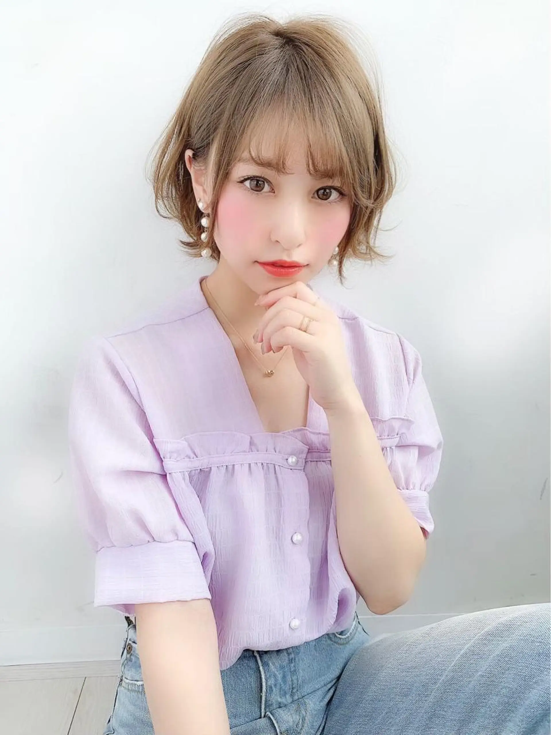 ショート ♡透け感カラー 大賀哲平♡のヘアスタイル