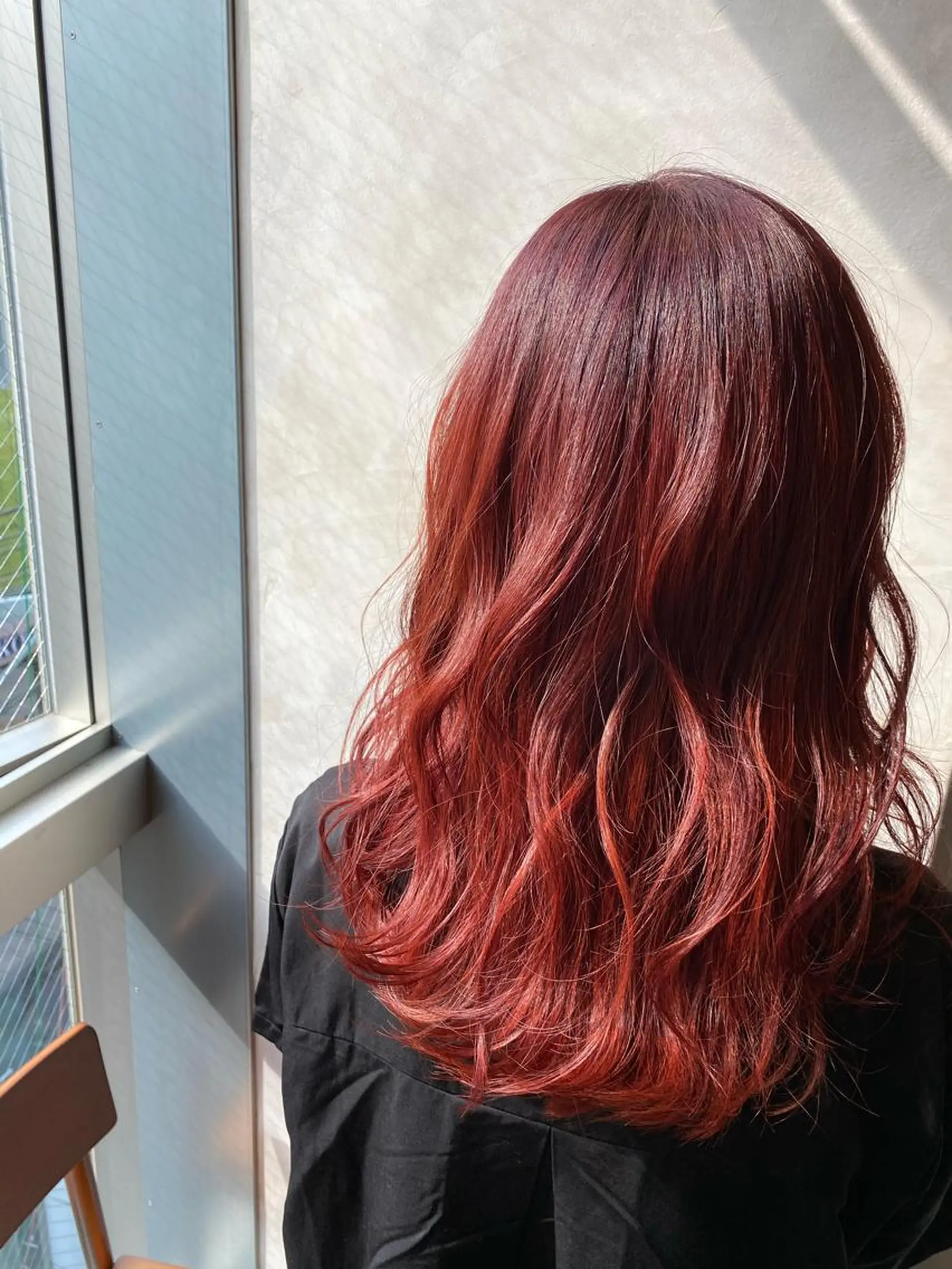 ロング カラー ブリーチ ケアブリーチ カシス 安部 真輝のヘアスタイル