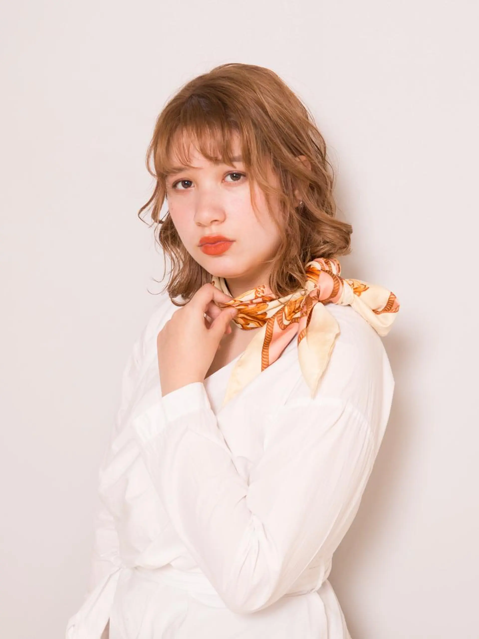 ミディアム カラー ヘアアレンジ ベージュカラー カット ヘアカラー トリートメント ACE所属・高橋 侑李のヘアスタイル