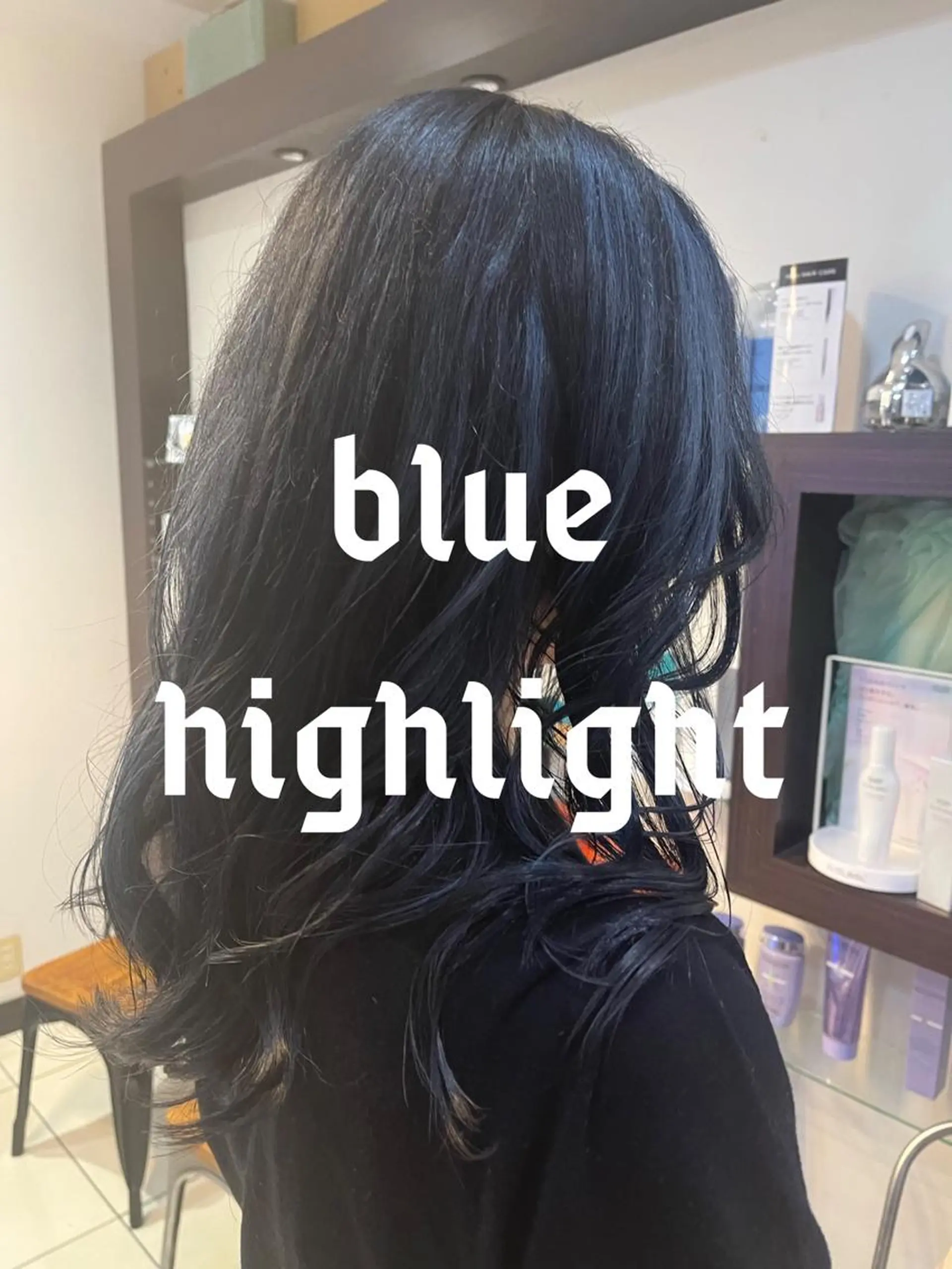 ミディアム カラー ブルーカラー ハイライトカラー ハイライト カット ヘアカラー トリートメント 🥇メンズパーマ /縮毛矯正/木村神心のヘアスタイル