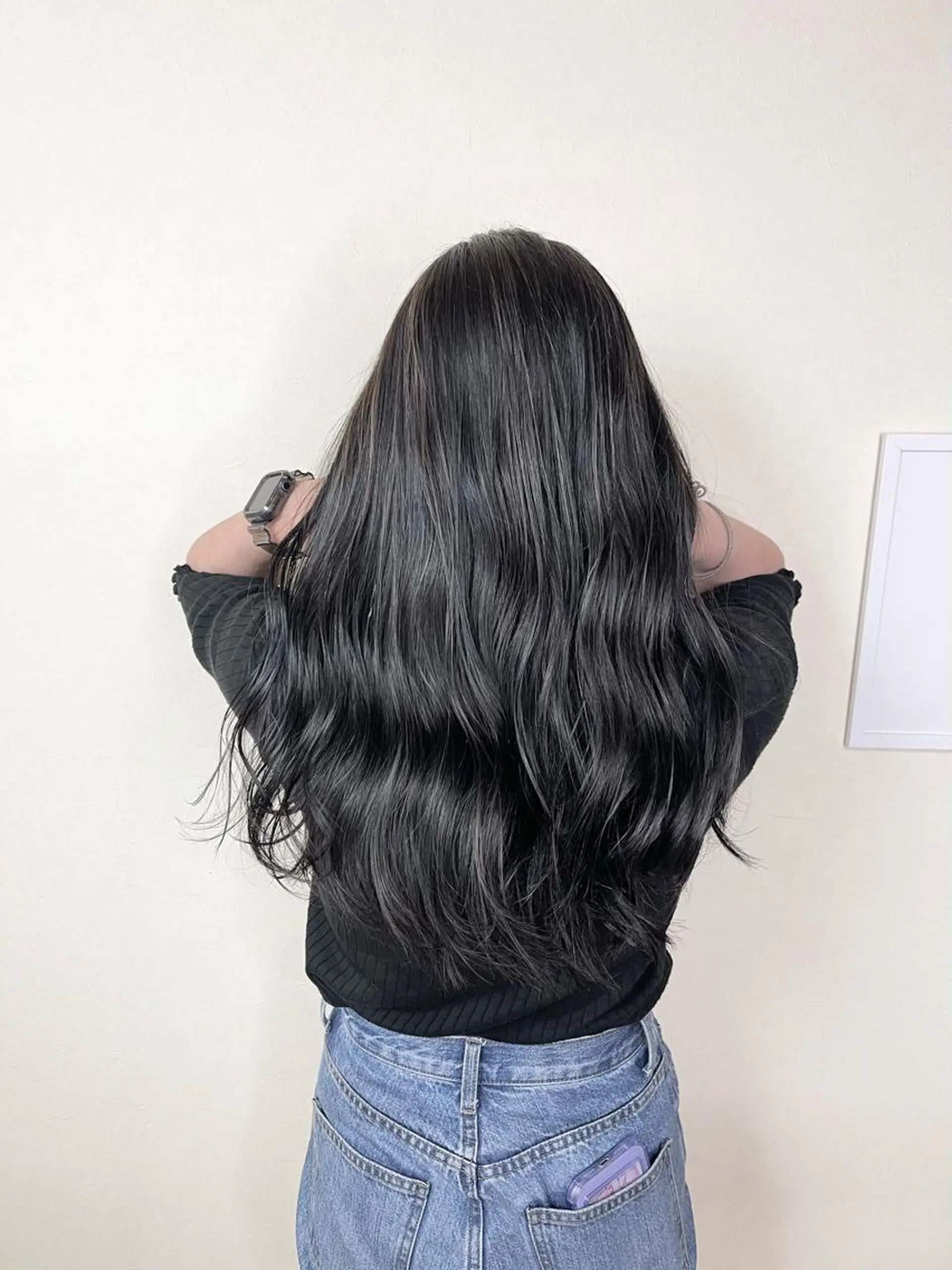 ロング カラー ダークグレー ダークグレージュ グレージュ ハイライトカラー ハイライト 鎌倉 光洋のヘアスタイル