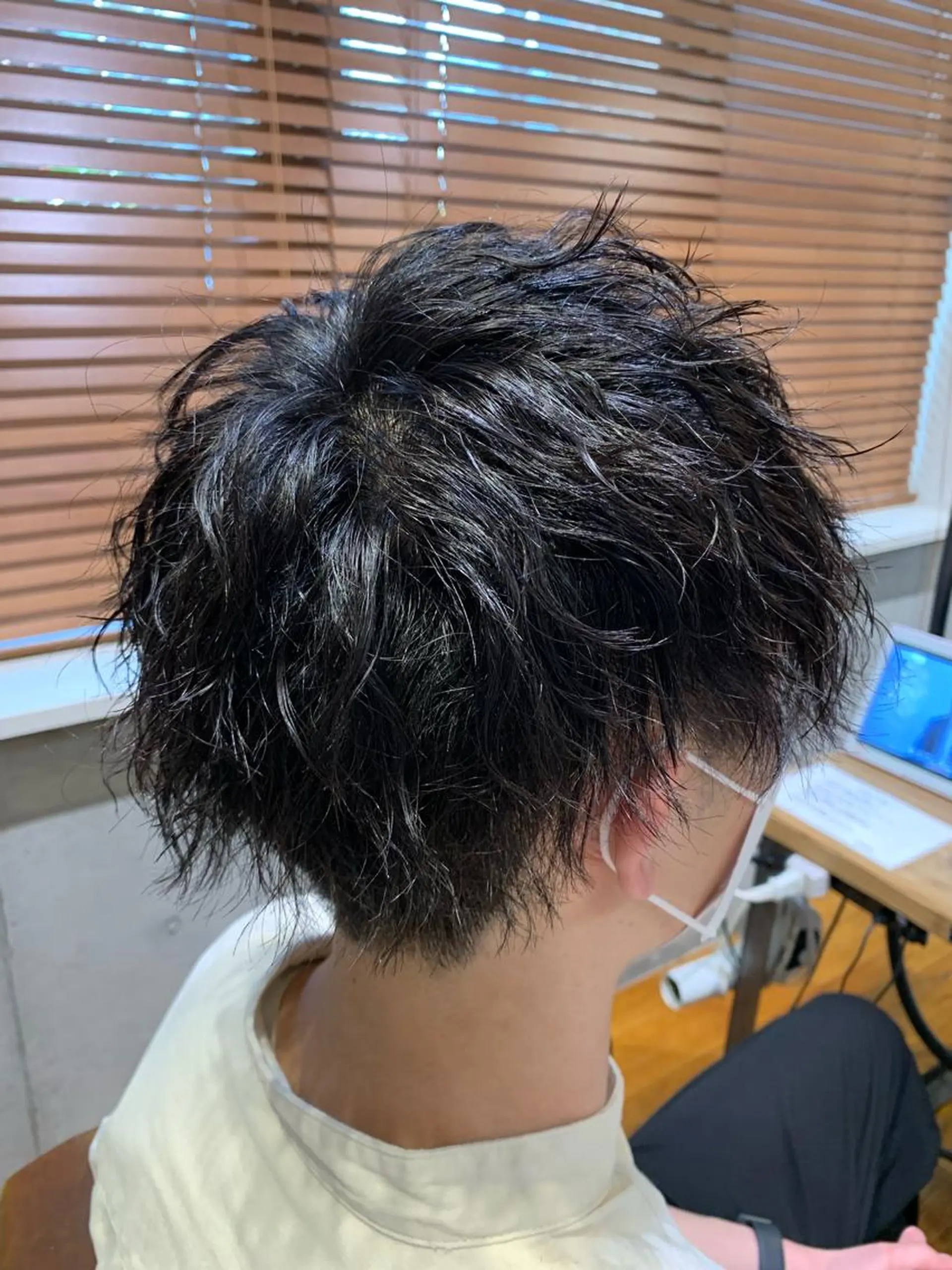 パーマ メンズ カット パーマ ツイストスパイラル 波巻き🩵片平和香奈のヘアスタイル