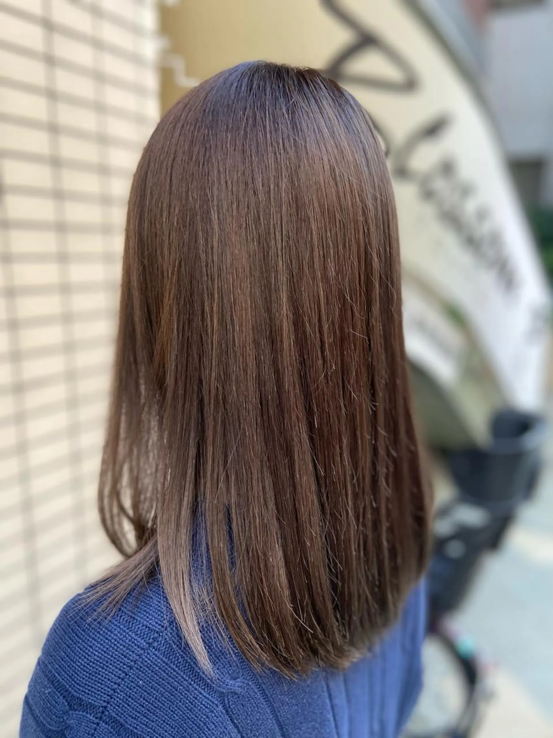 セミロング カラー ブラウンカラー 透明感カラー ヘアカラー トリートメント 菊地 美憂のヘアスタイル