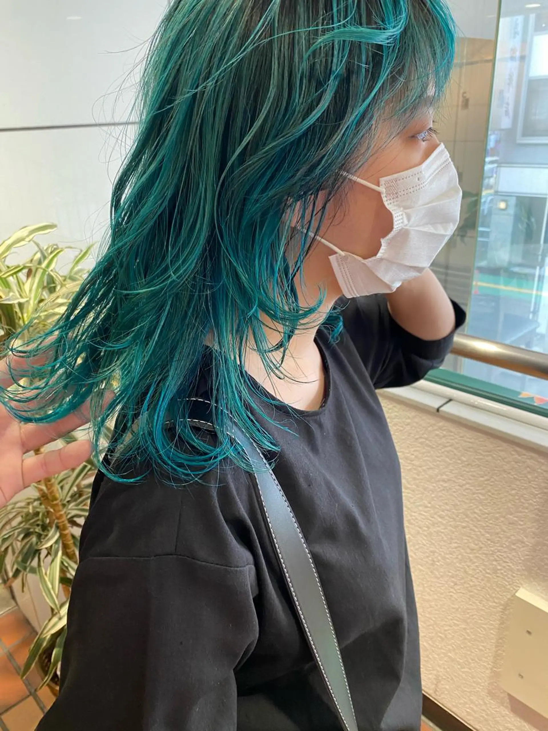 セミロング カラー レイヤー/ベージュ カラー/ハシモトのヘアスタイル