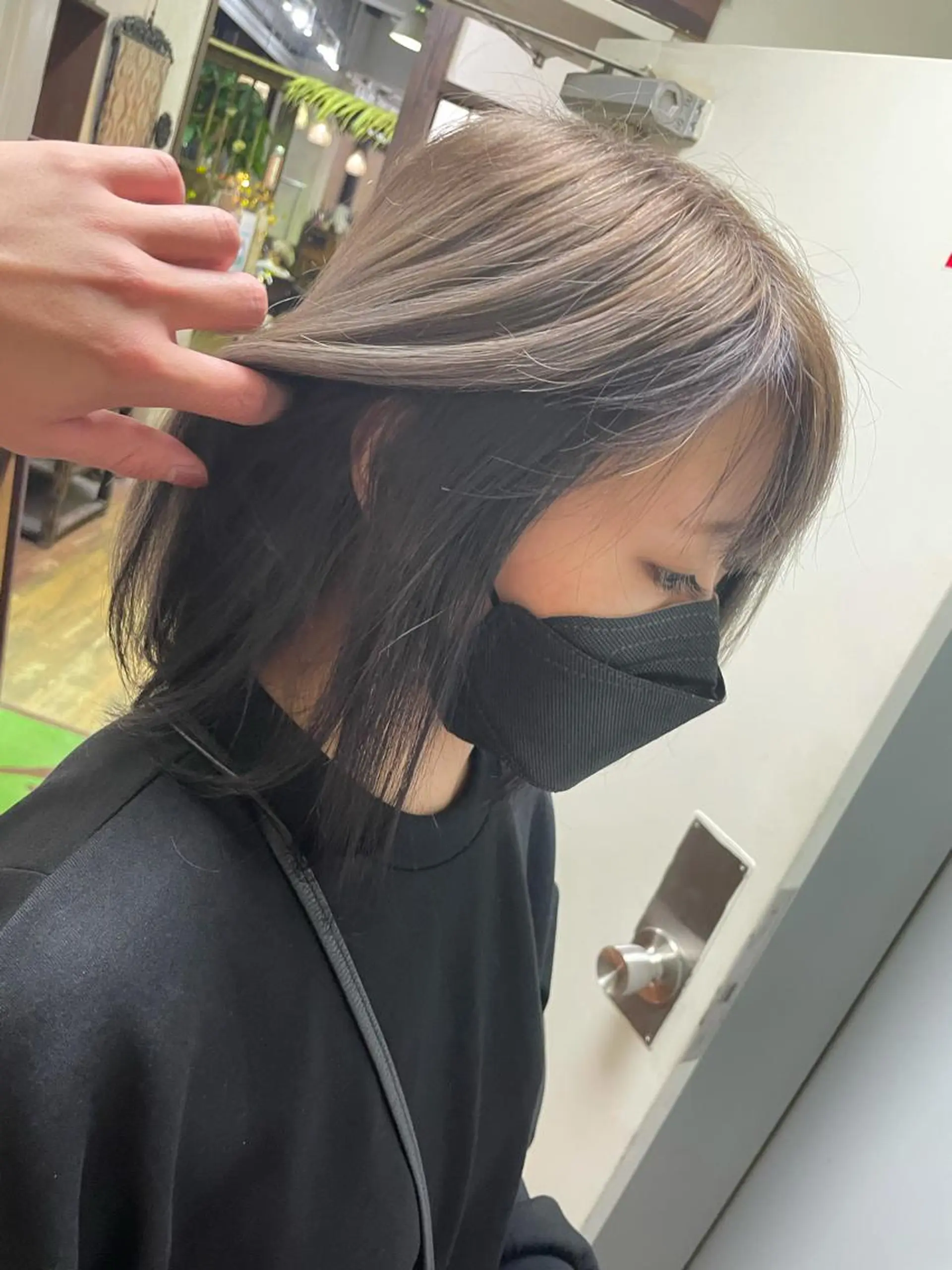 ミディアム カラー ベージュカラー 黒髪 外国人風/ブリーチ 小泉じょうのヘアスタイル