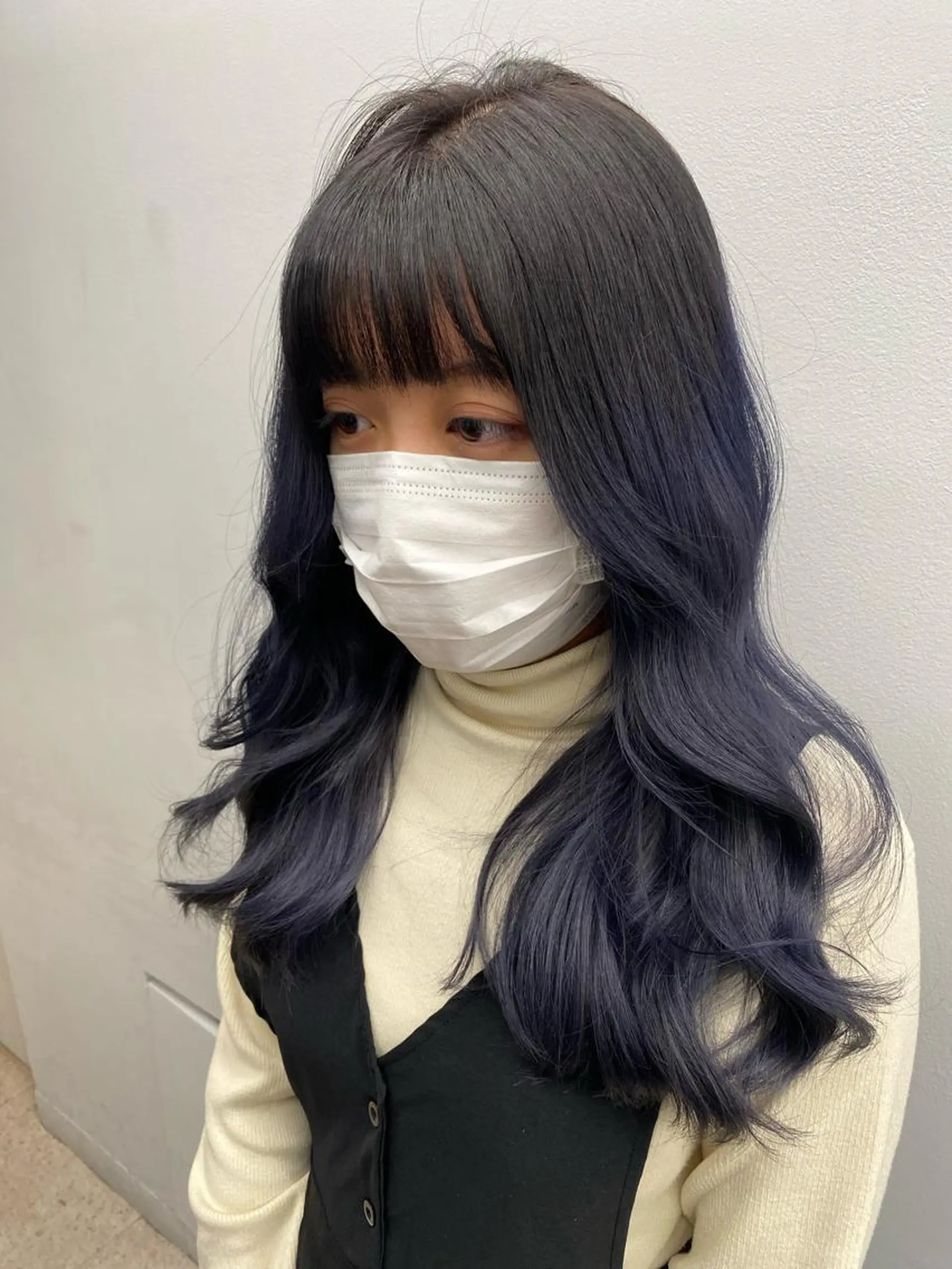 セミロング 韓国ネイル🤍 イワサキ　リコ🍒のマツエク・マツパデザイン