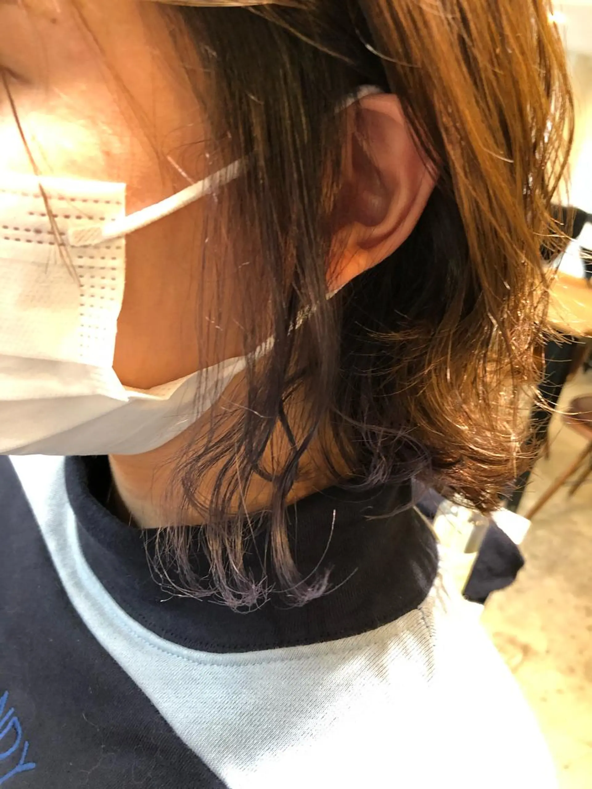 ショート パープルカラー ヘアカラー トリートメント 舘野 太嘉宏のヘアスタイル