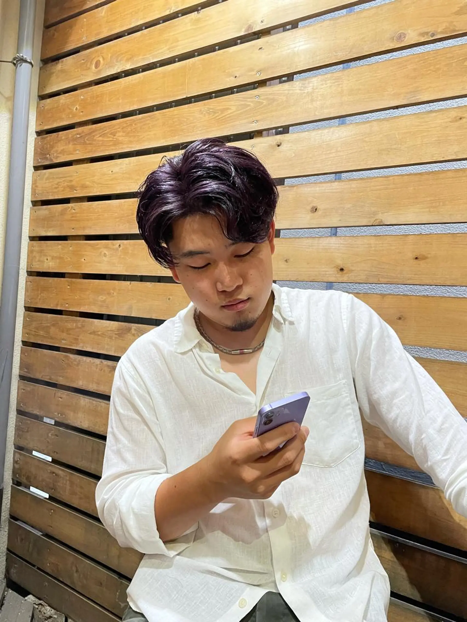カラー メンズ メンズブリーチ ブリーチ BELO福島所属・ツイストスパイラル 成林康平のヘアスタイル