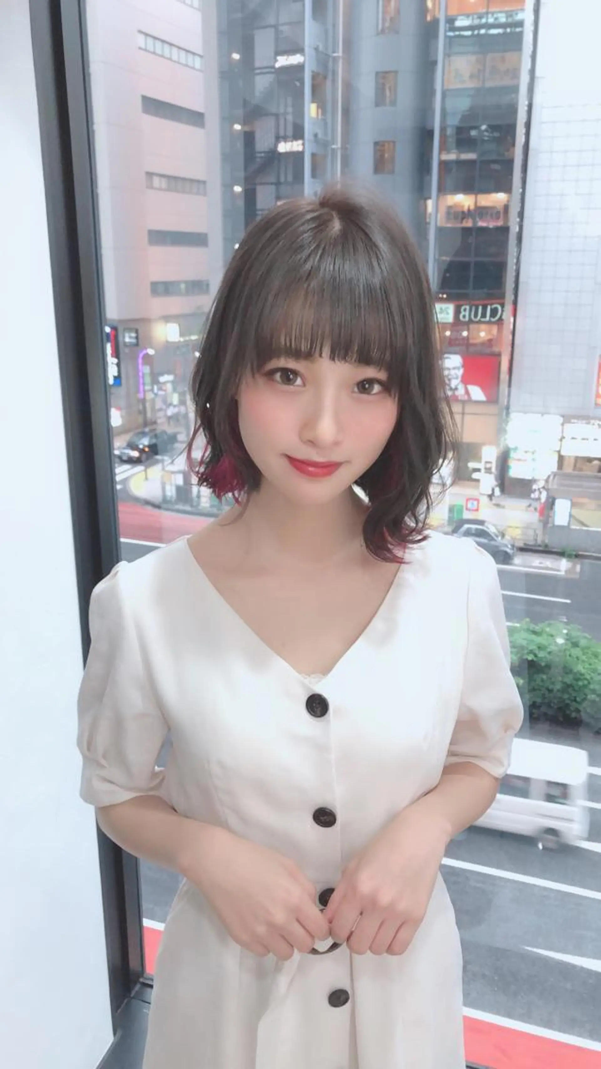 ミディアム 渋谷/ハッシュ レイヤーカット/会田のヘアスタイル