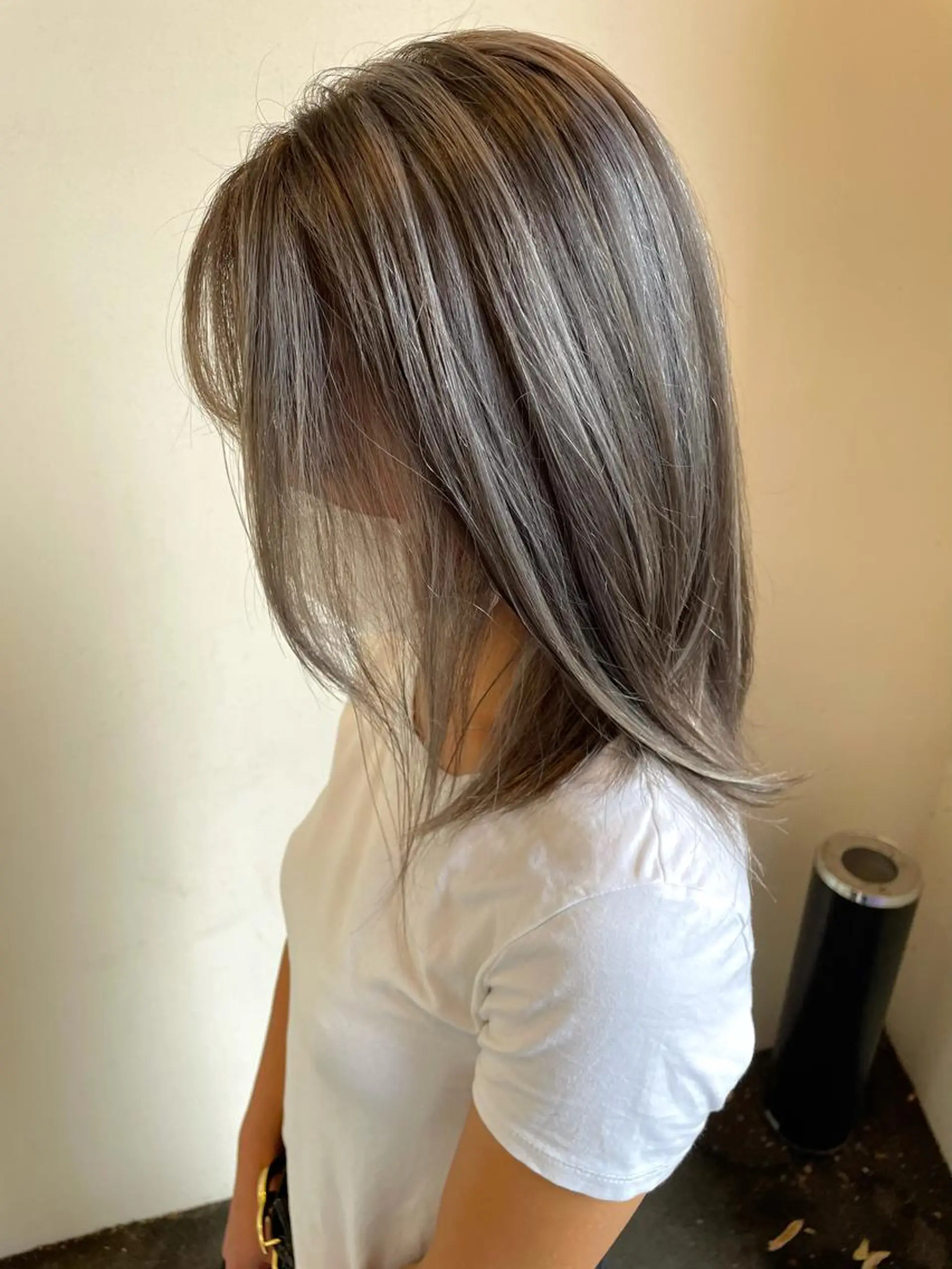 セミロング ハイライト hair terra ce M奈良店のヘアスタイル