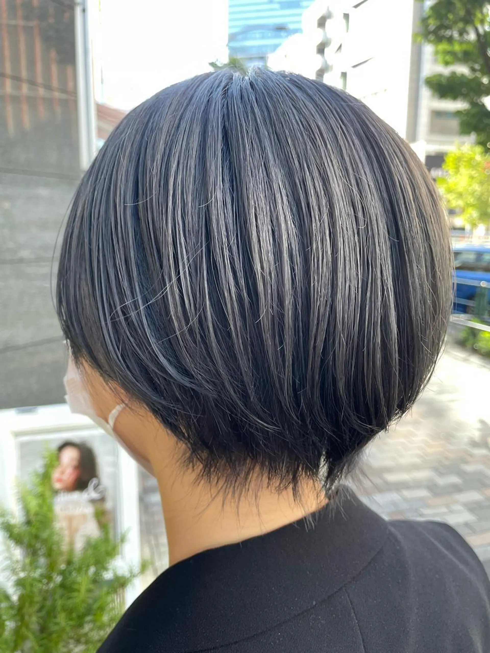 カラー 黒髪 ブリーチ ブルーカラー ブルーブラック ヘアアレンジ 🌿あがりれいなのその他イメージ