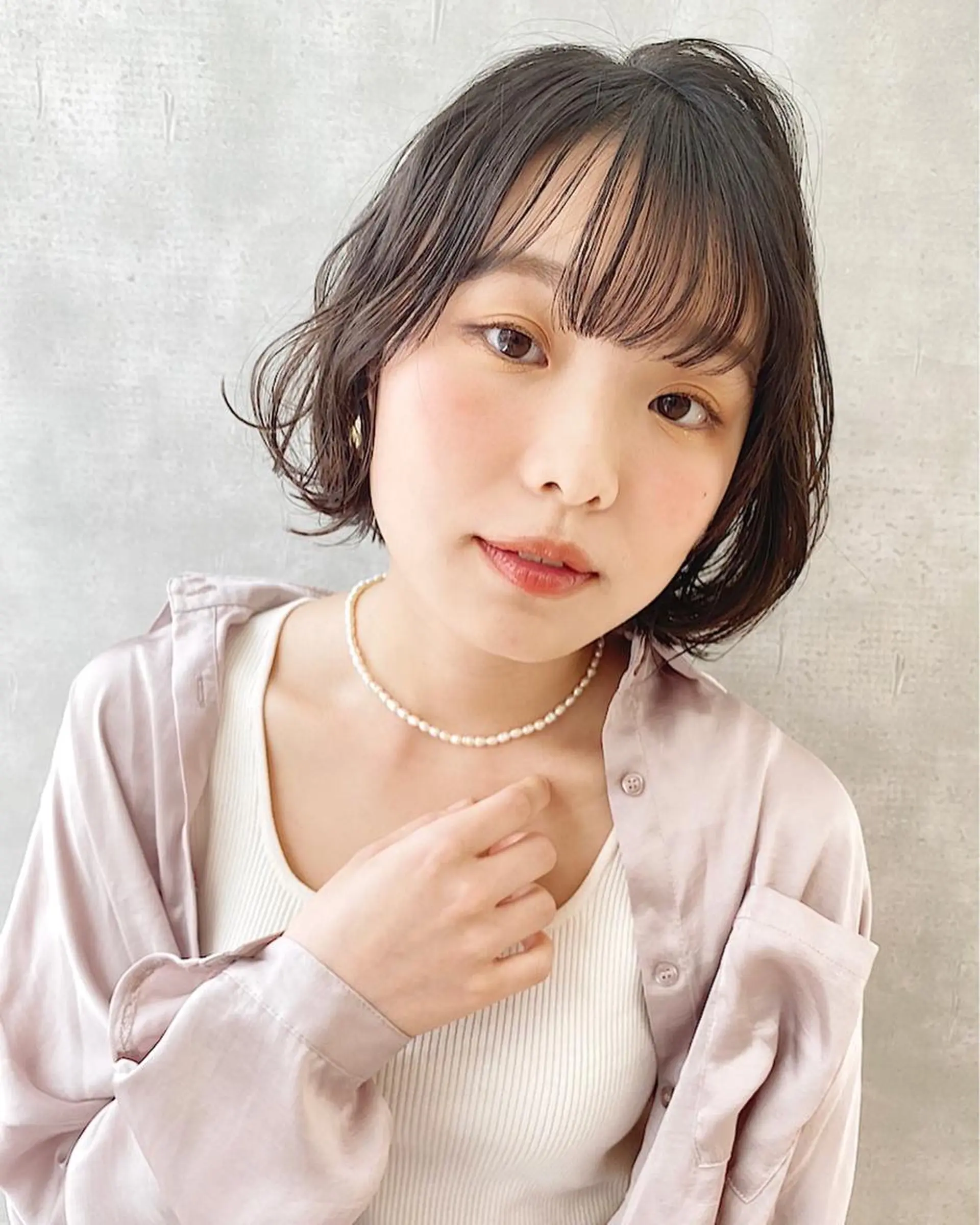 ミディアム カット ヘアカラー 西山梨々/ボブ/ ショート/レイヤーのヘアスタイル
