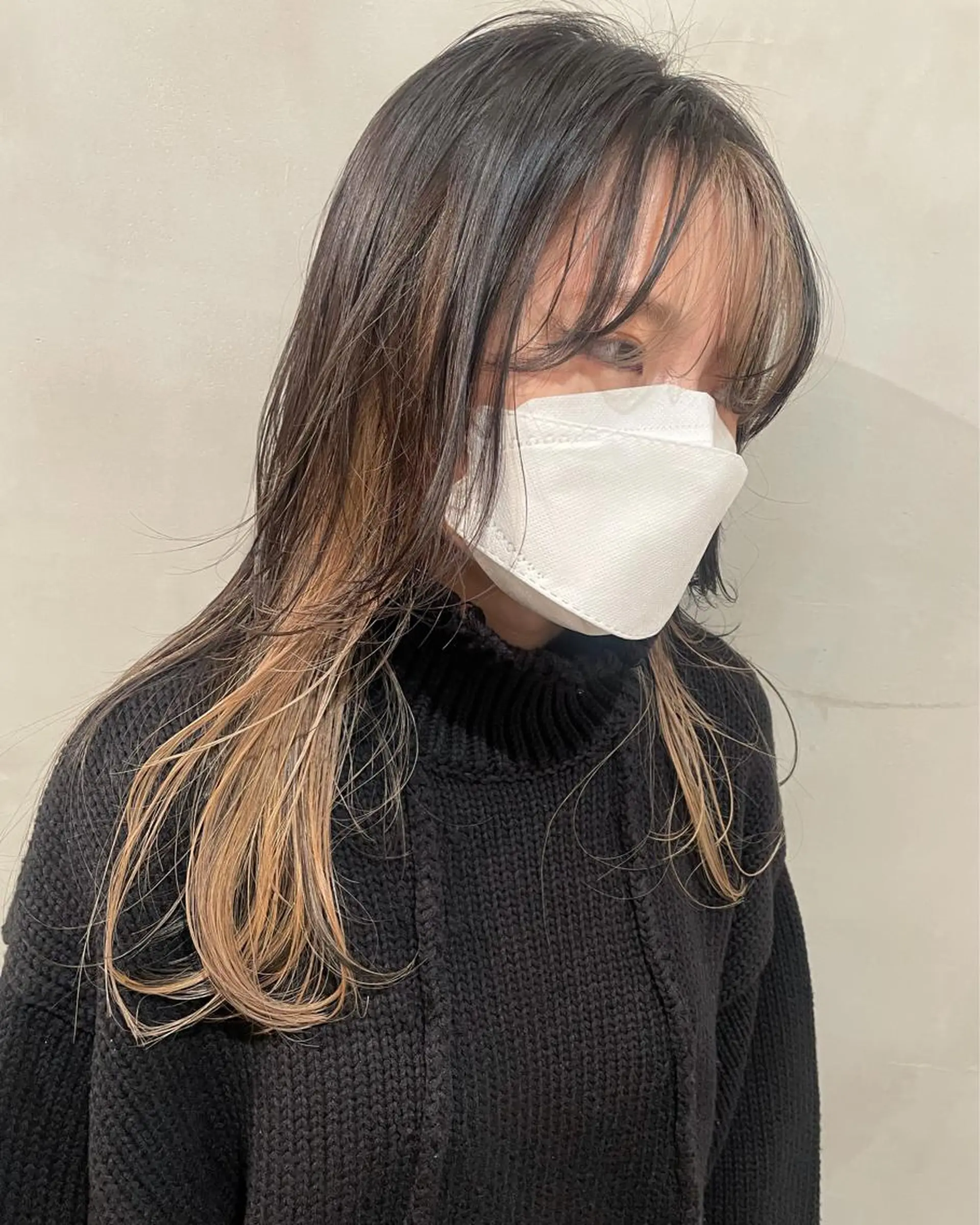 ロング カラー ヘアカラー 優 作のヘアスタイル