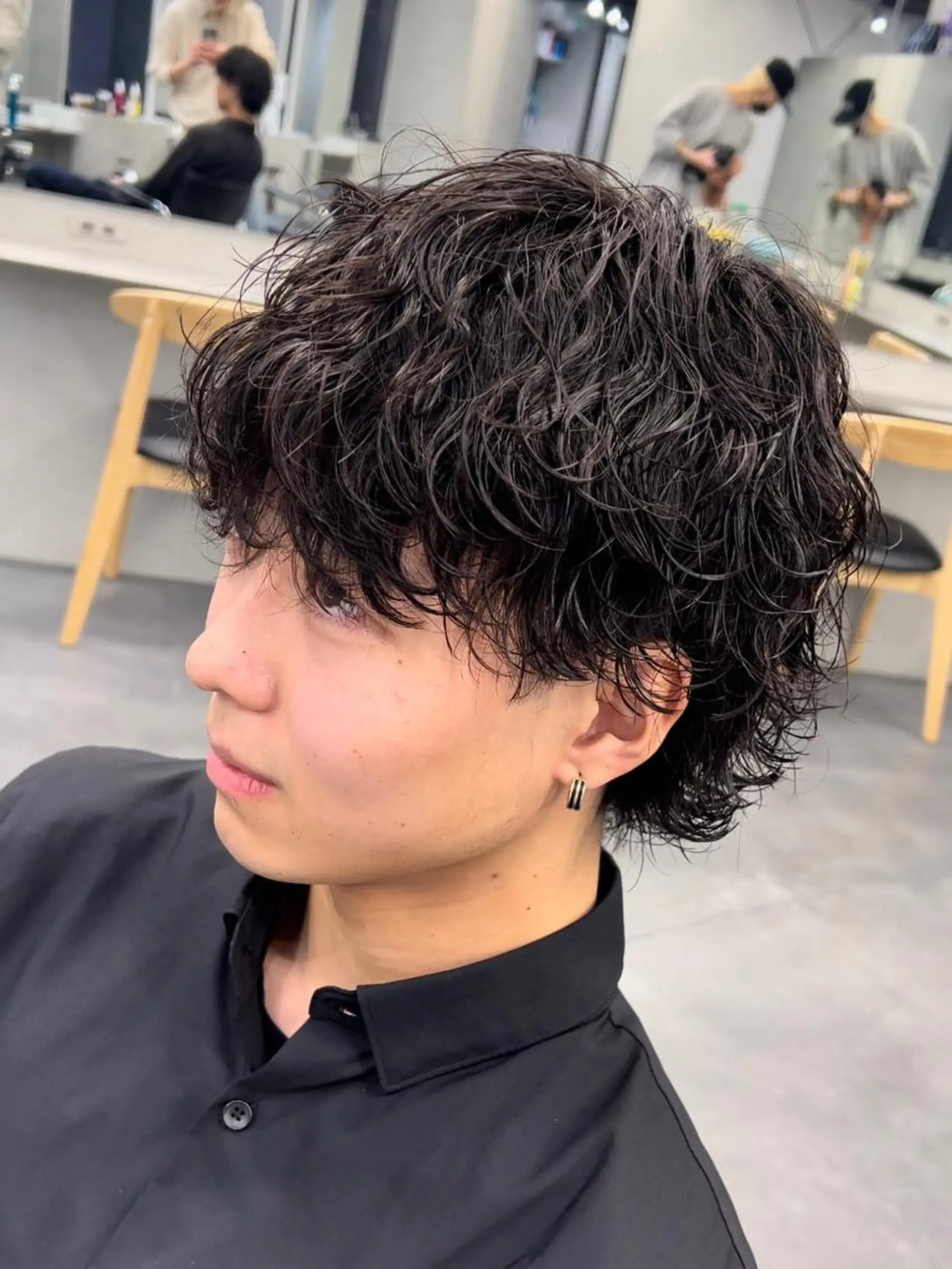 ミディアム パーマ ヘアアレンジ メンズ fifth Tokyo所属・fifth 石川 凪のヘアスタイル