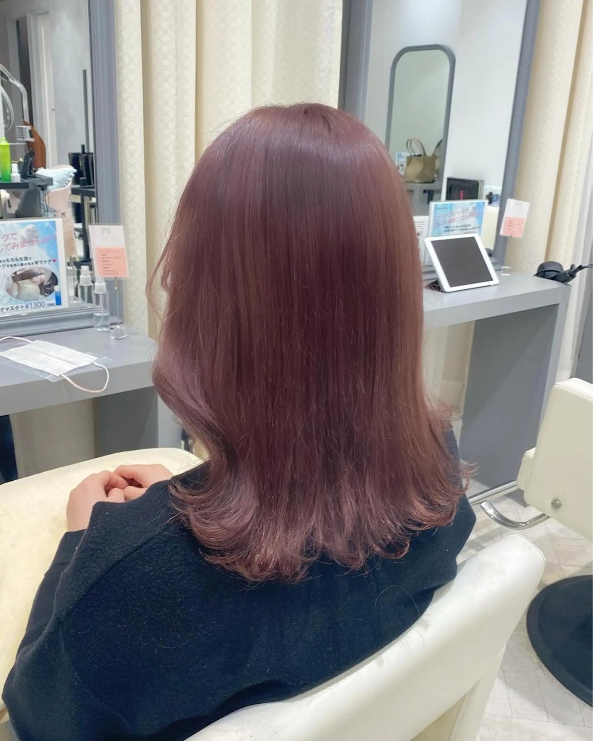 ミディアム カラー ブリーチ ブラウンカラー ピンクカラー ピンクブラウン mako︴ Euphoriaのヘアスタイル