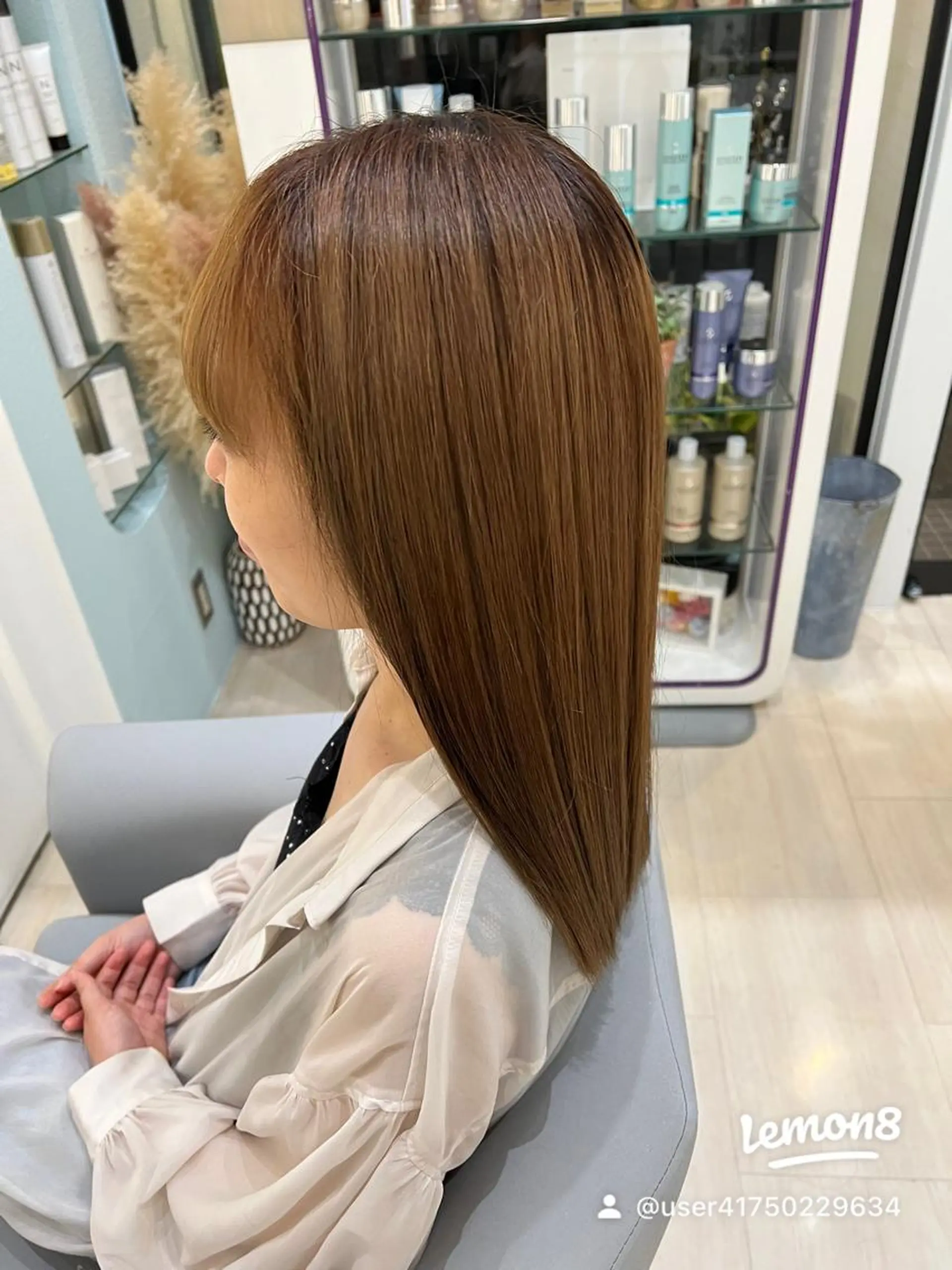 ミディアム カラー パーマ トリートメント 艶髪美容師堀井 凌平のヘアスタイル