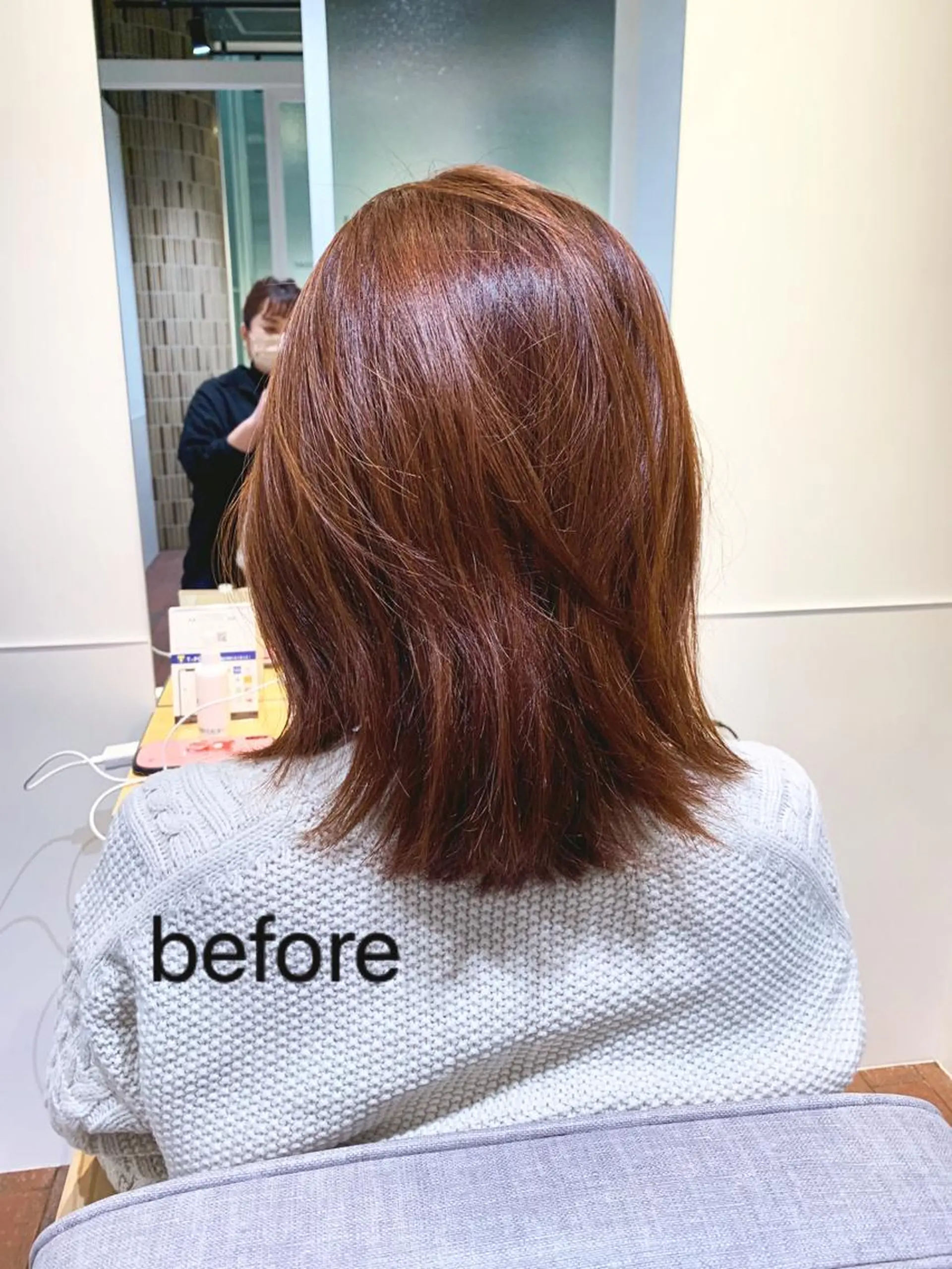 ミディアム カラー ショートボブ ボブ GO TODAY SHAiRE SALON 梅田店所属・柔らかくすみカラー ボブ/ショートのヘアスタイル