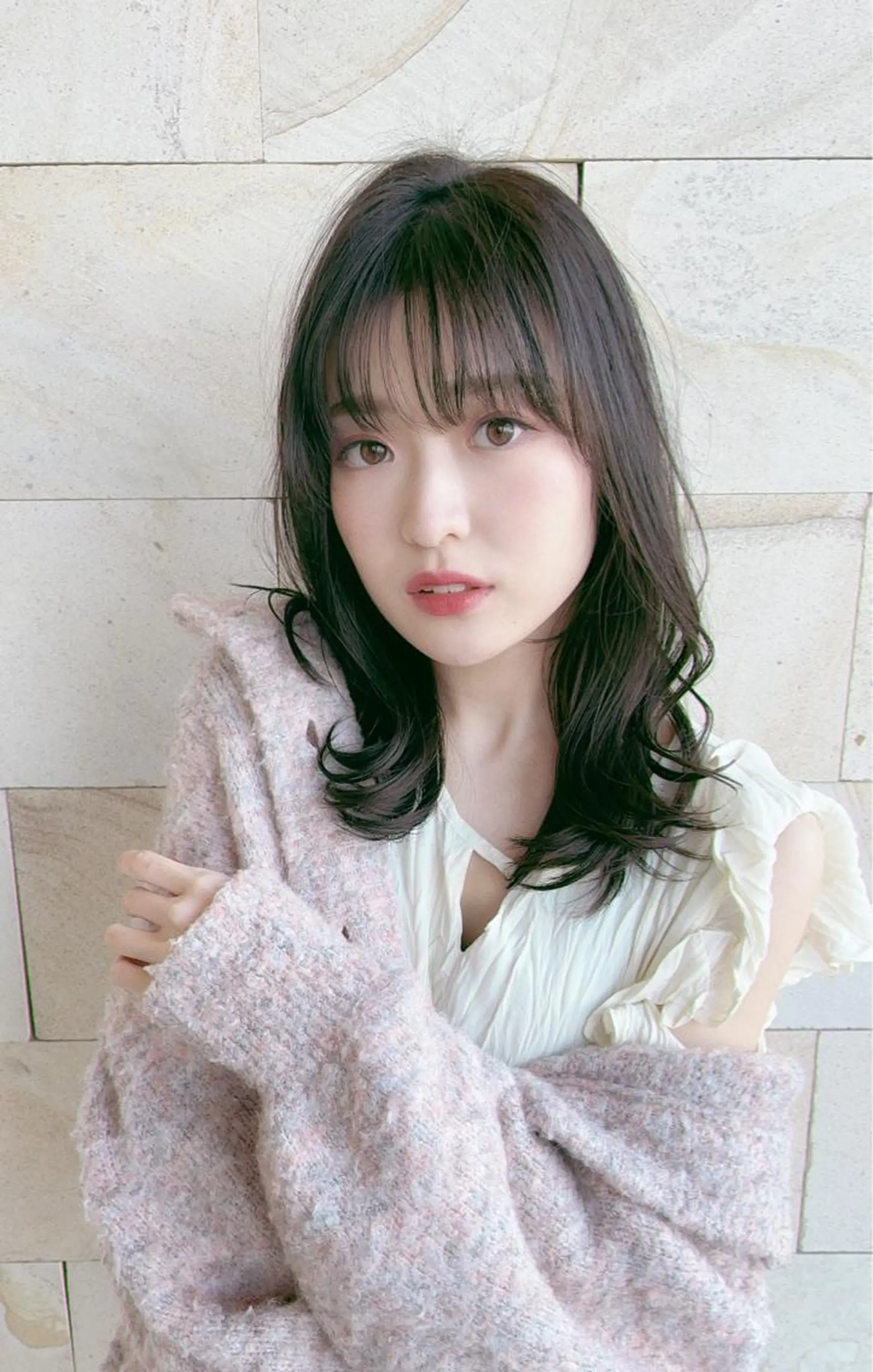ミディアム カラー ヘアアレンジ カット 栗林 姫花のヘアスタイル