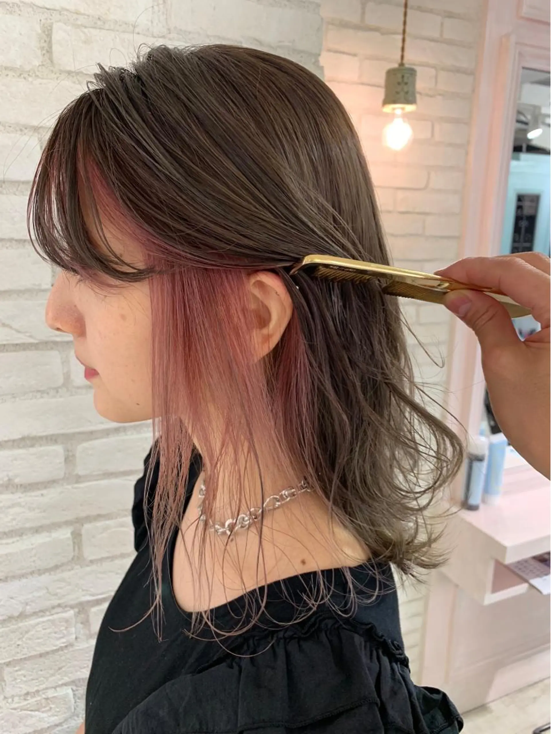 ミディアム カラー 韓国ヘア/艶カラー /田中悠佑のヘアスタイル