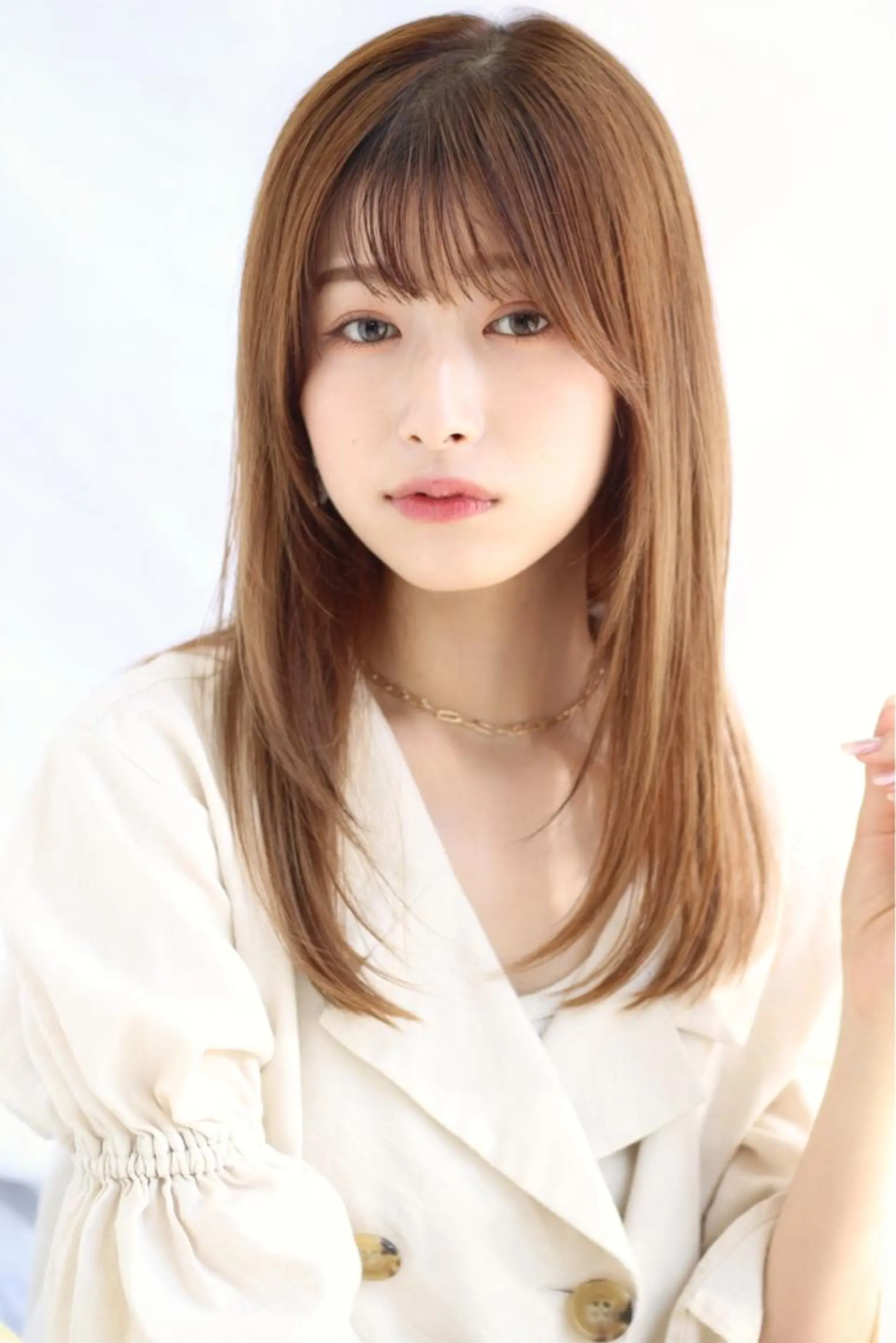 セミロング カラー イルミナカラー 髪質改善 似合わせカット 酸性ストレート 今井［透明感カラー 表参道/髪質改善］のヘアスタイル