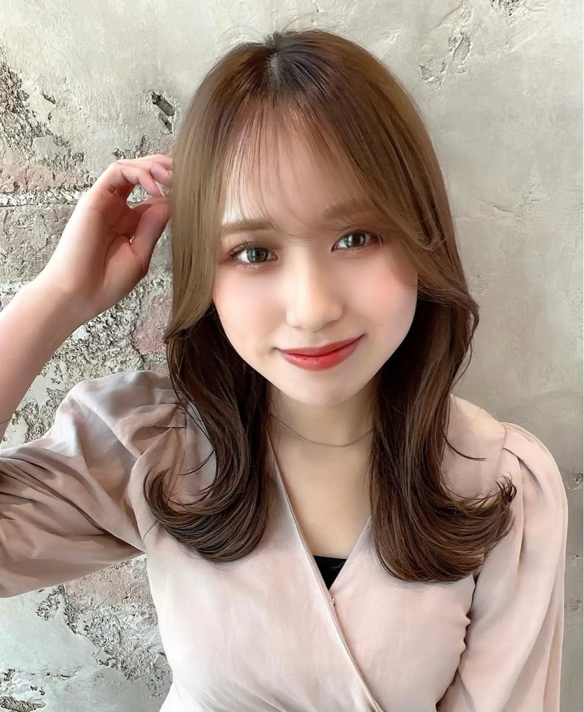 セミロング くびれヘア 髪質改善 カット ヘアカラー トリートメント 🧡くびれヘア/前髪 顔周り🧡久原結衣のヘアスタイル