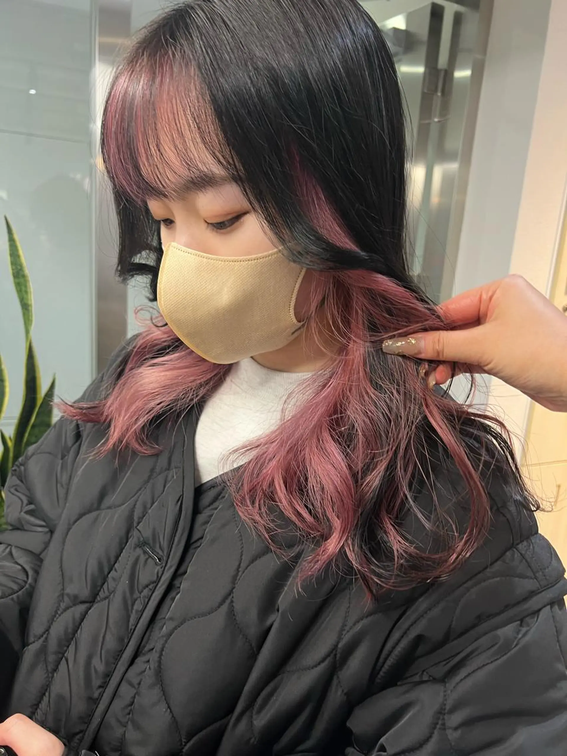 ミディアム カット ヘアカラー トリートメント Miku 🇺🇸のヘアスタイル