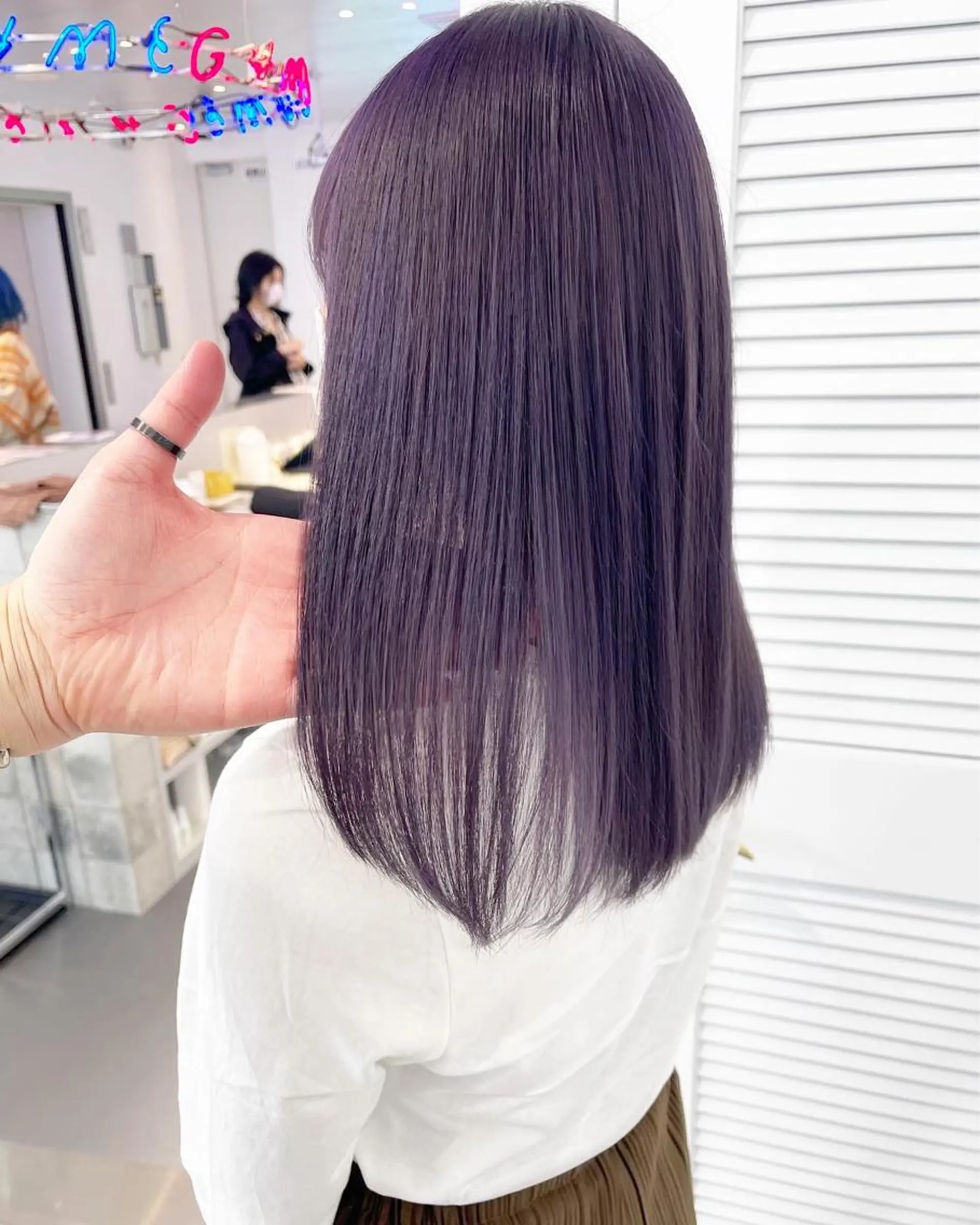 ミディアム カラー ラベンダーカラー トリートメント ヘアカラー トリートメント 🌈game🌈 下北沢店のヘアスタイル