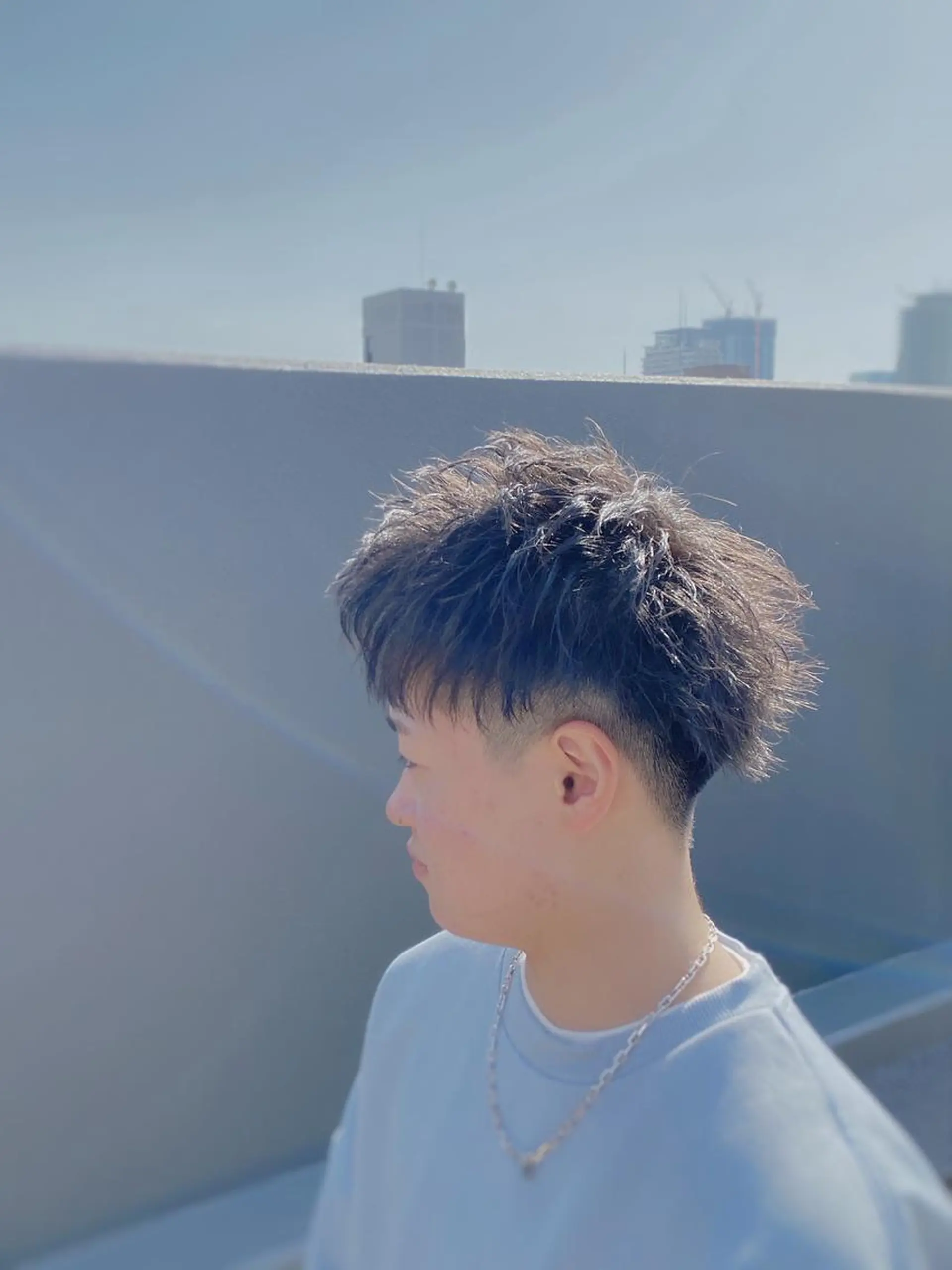 ショート カラー パーマ メンズ MENS  FEEL南森町所属・佐藤 達郎のヘアスタイル