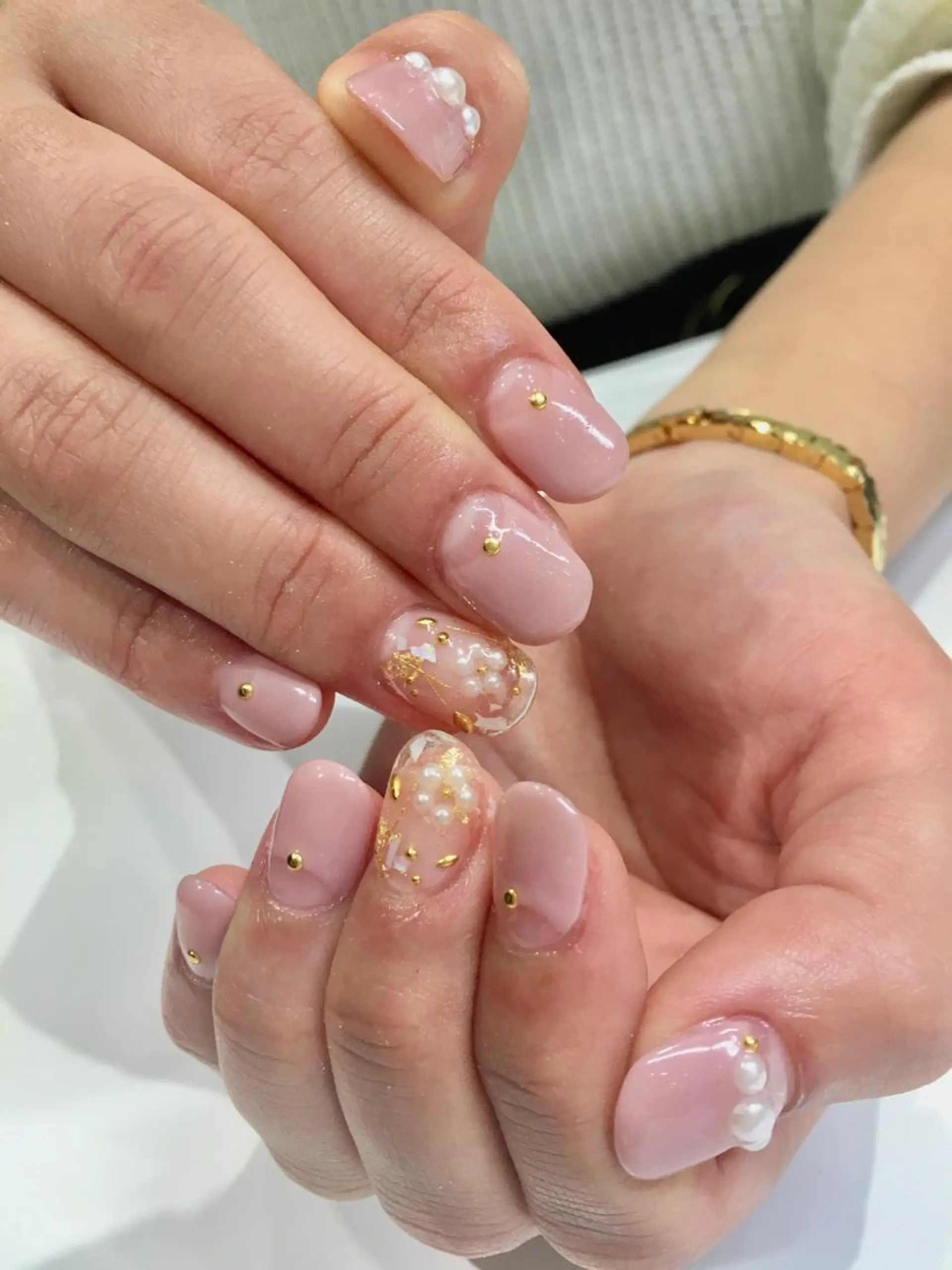 ネイル アートネイル クリアネイル フレンチネイル 逆フレンチ 佐藤 まりえのネイルデザイン
