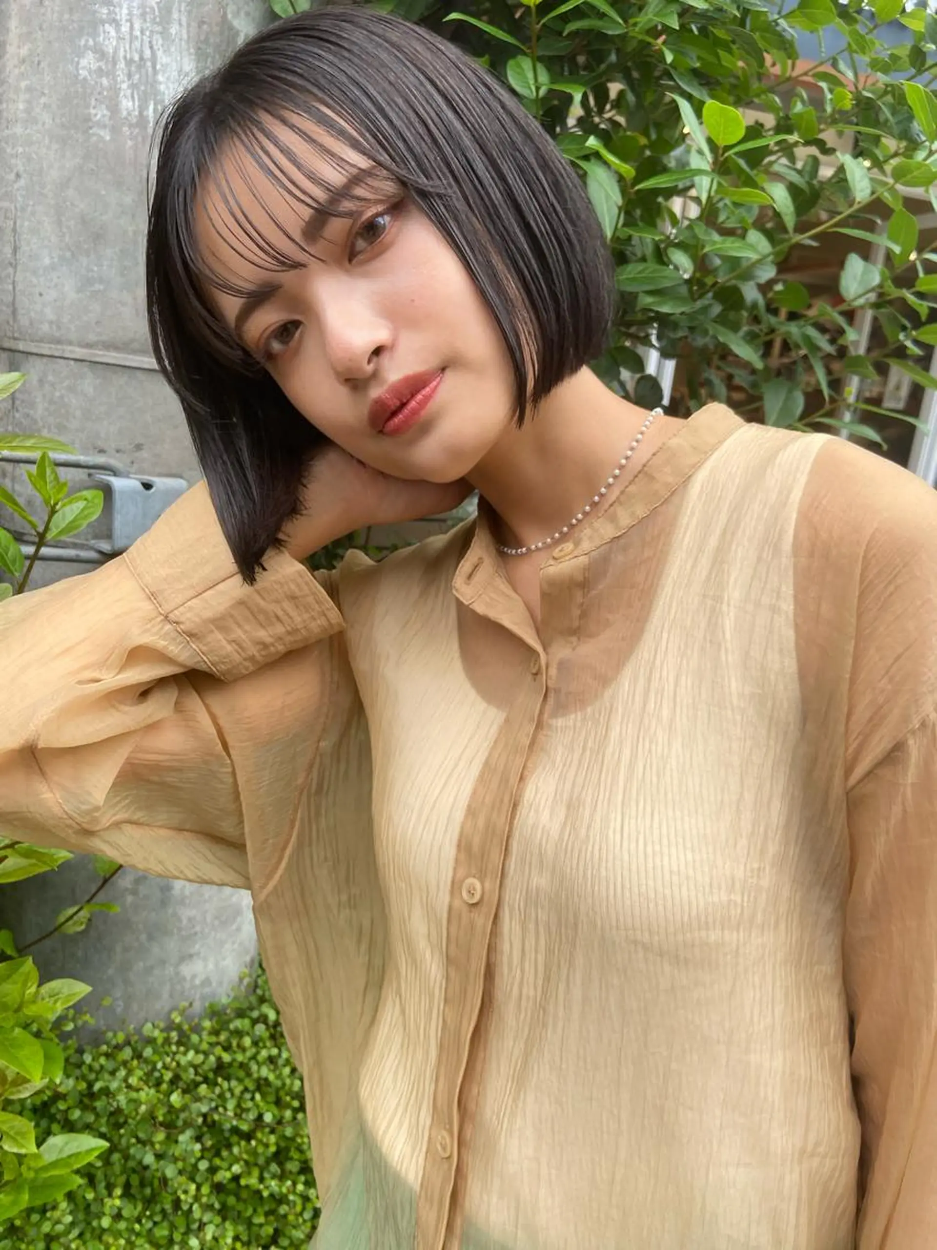 ショート カラー グレージュ 似合わせカット ヘアカラー トリートメント 松尾太樹 【pia】福岡美容室のヘアスタイル