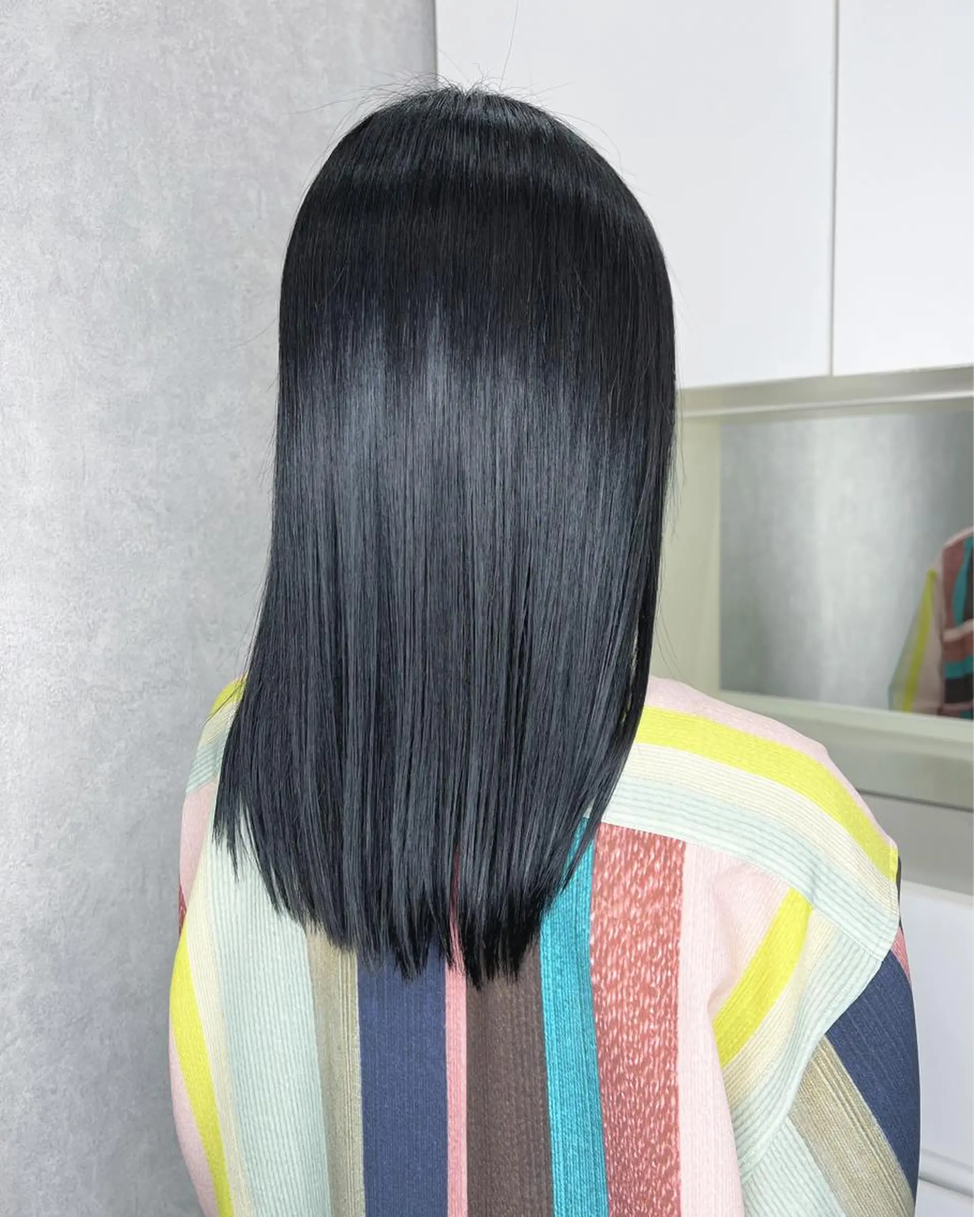セミロング カラー カット 縮毛矯正 野口 竜矢のヘアスタイル
